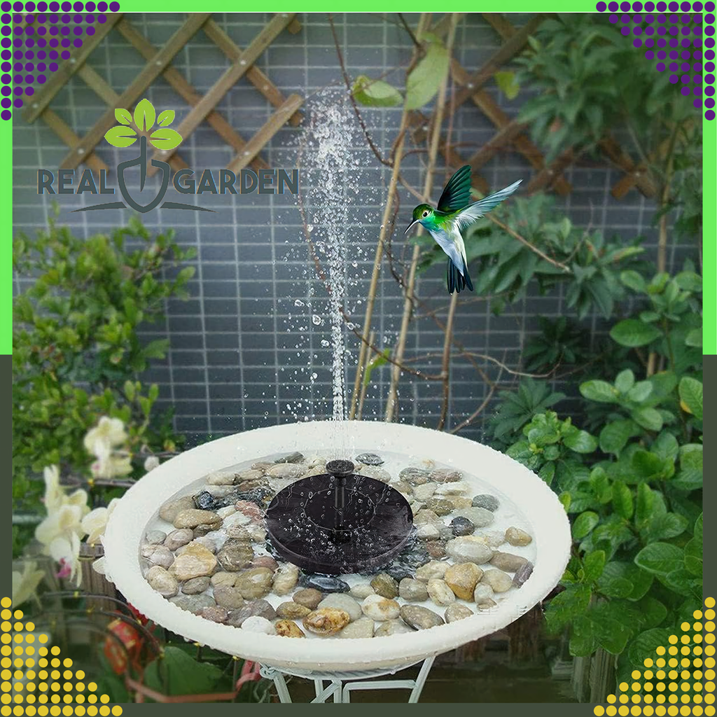 Ujuv päikesepurskkaev tiigi kaunistuseks, automaatne