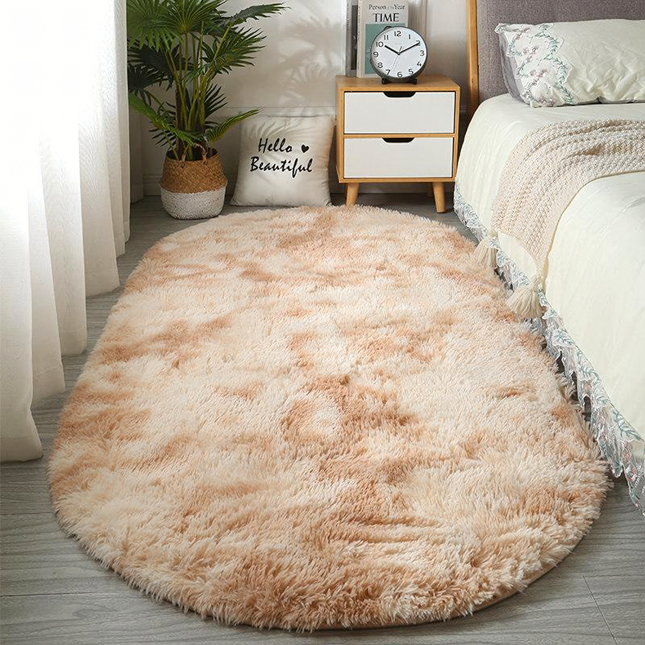 360x Plush Soft Shaggy Carpet Dense Woolly Large Fluffy for Living Room 160x60cm