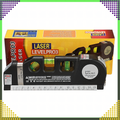 Laser Level with 250 cm Measuring Tape, 3 Spirit Levels, Lightweight + Batteries