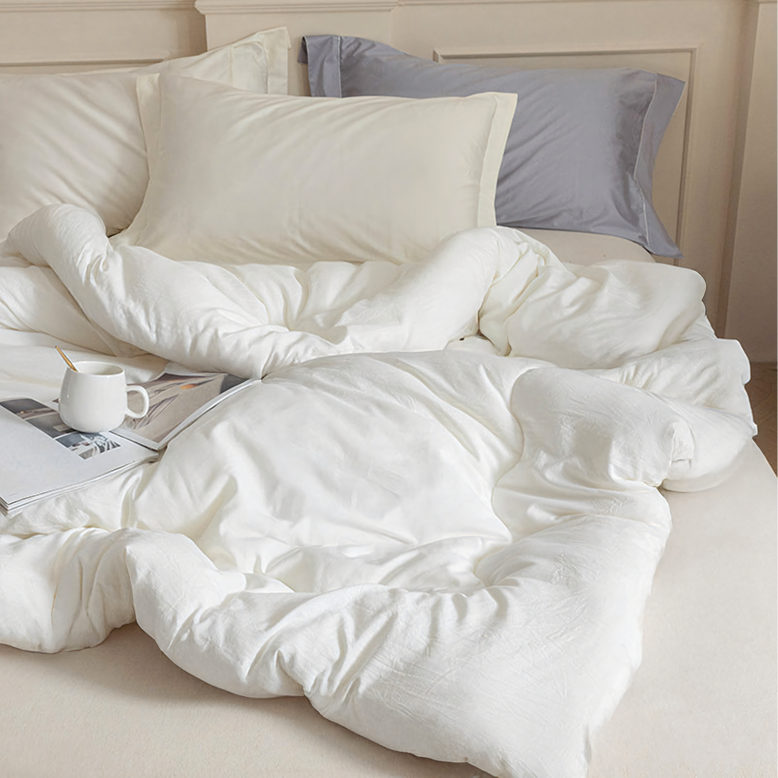 All-Year Airy Warm Winter Quilt for Winter 200x220cm White