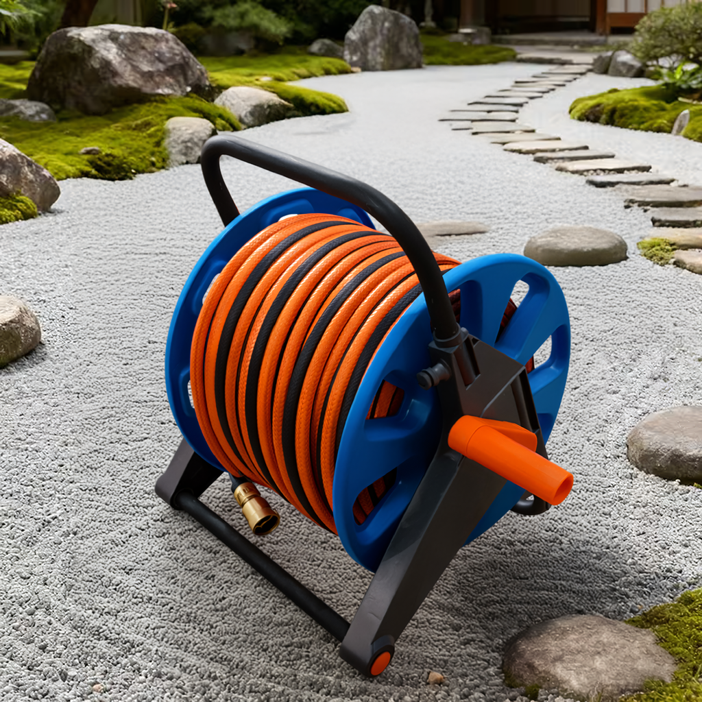 Garden Hose Reel Cart Stand 50-60m Lightweight