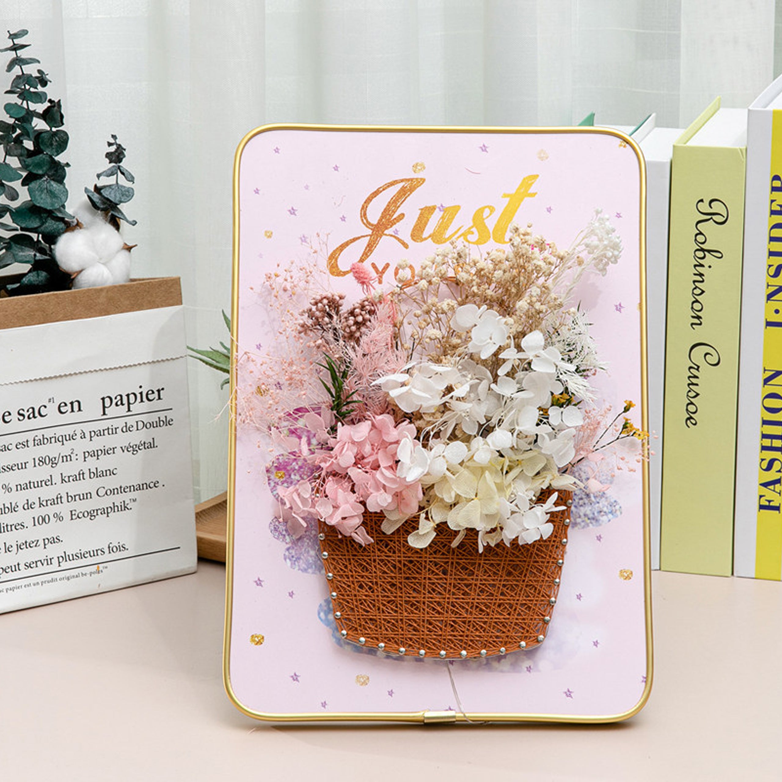 Loominguline komplekt niidikunstiks, Interroad tikkimine, LED-pilt raamis 21x30 cm