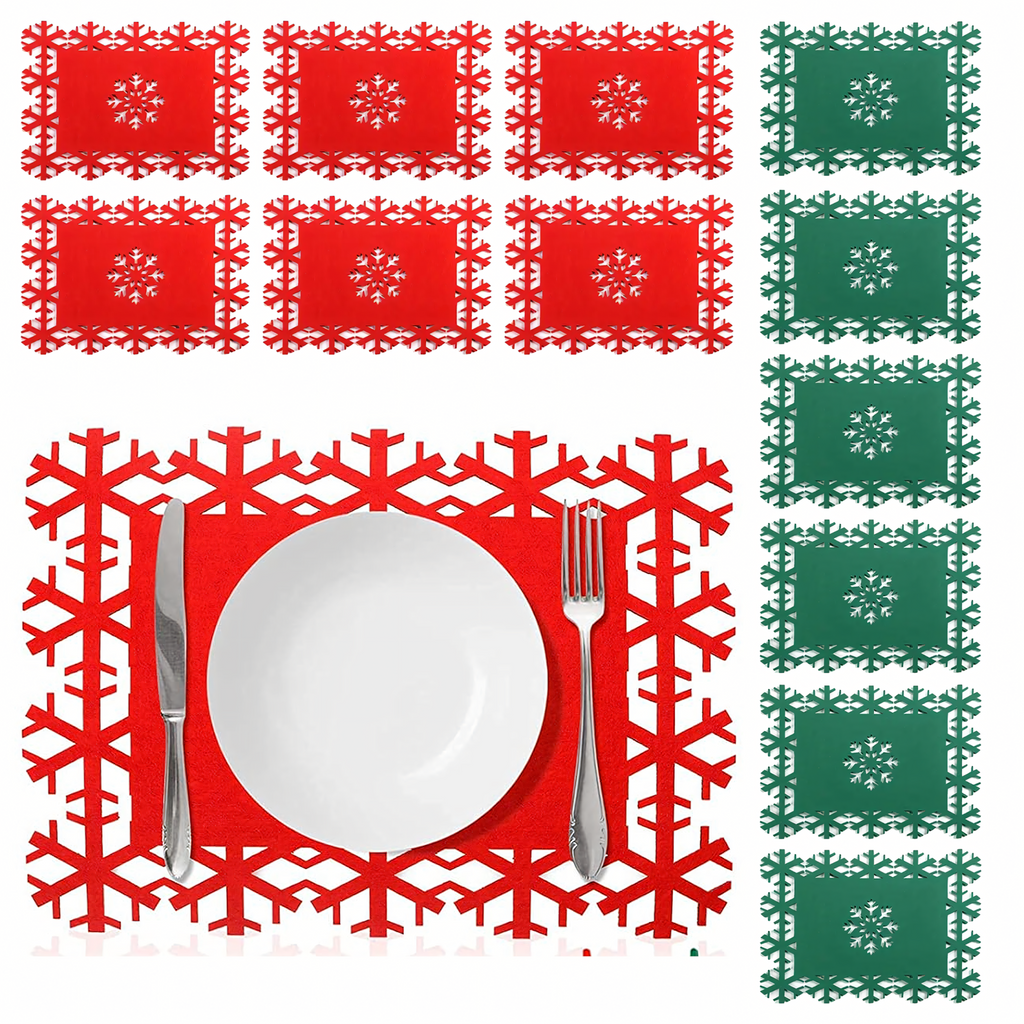 Vildist lumehelbemustrilised lauamatid 12 tk RC-K-1907-14491