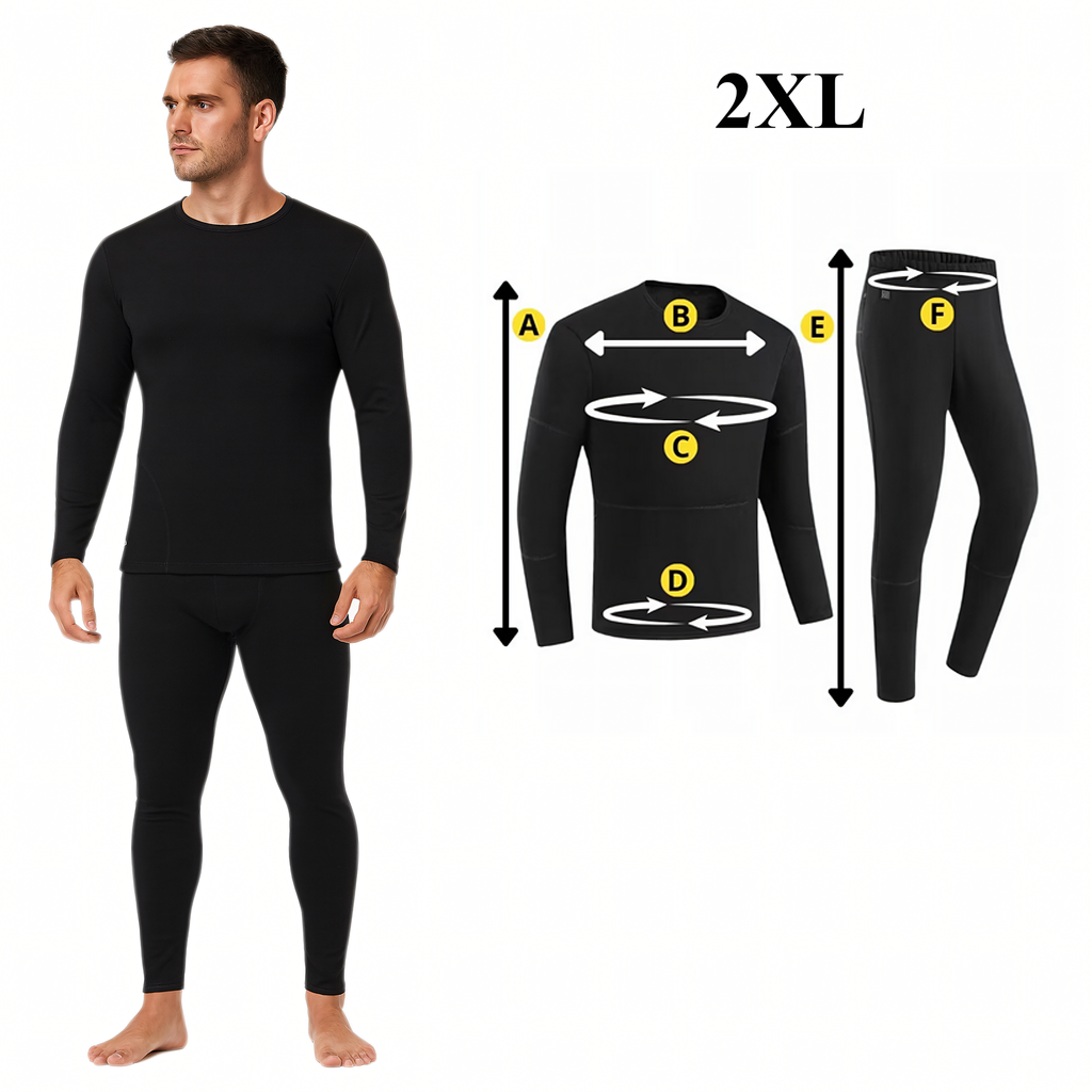 Termoaktiivne soojendusega aluspesu, soojendav termoriiete komplekt 2XL