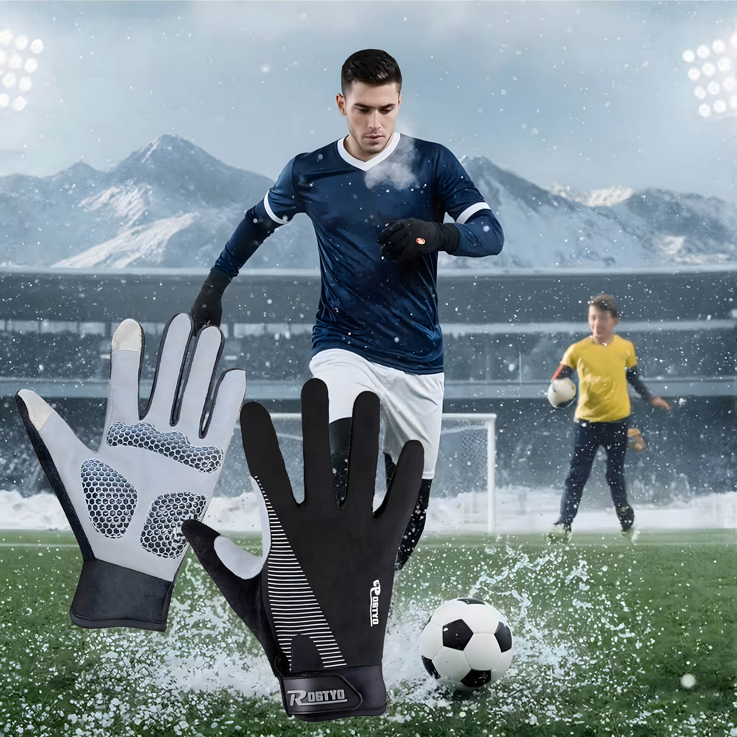 Winter Full Finger Touchscreen Sports Cycling Gloves L (VB6)