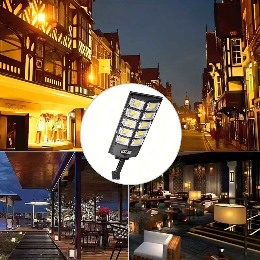 Solar LED Lamp with Motion and Twilight Sensor for Outdoor Garden Use with Remote Control (E7)