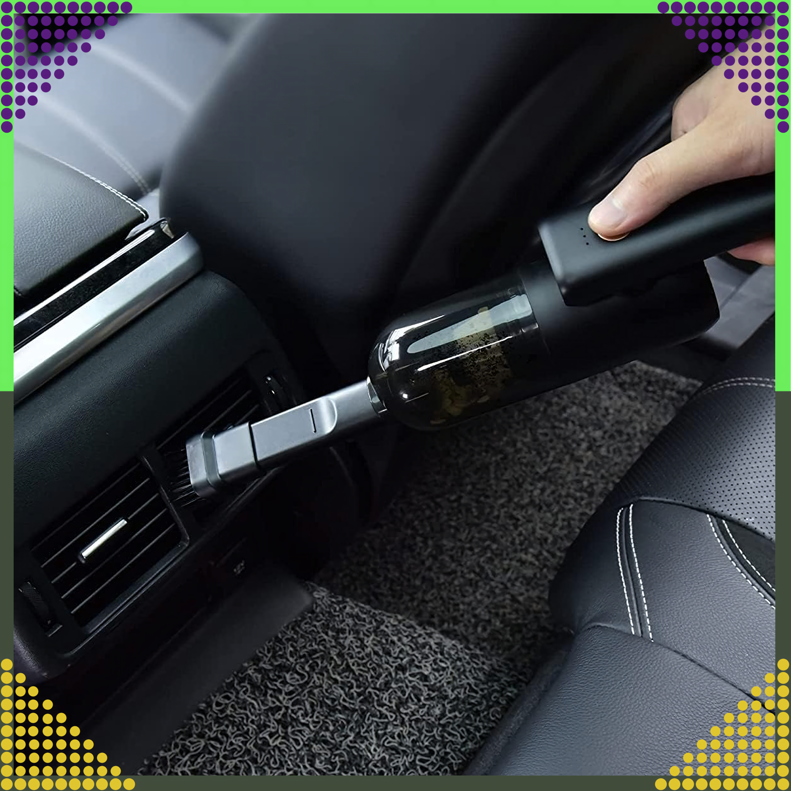 Handheld Cordless Car Vacuum Cleaner 2in1 with LED Blower