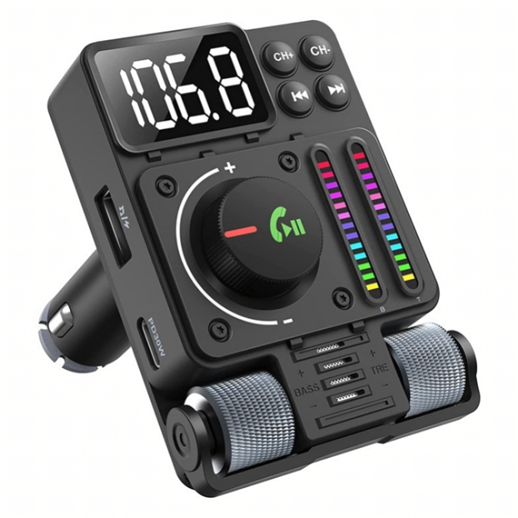 Auto FM-raadio saatja Bluetooth 5.3 PD 30W laadija