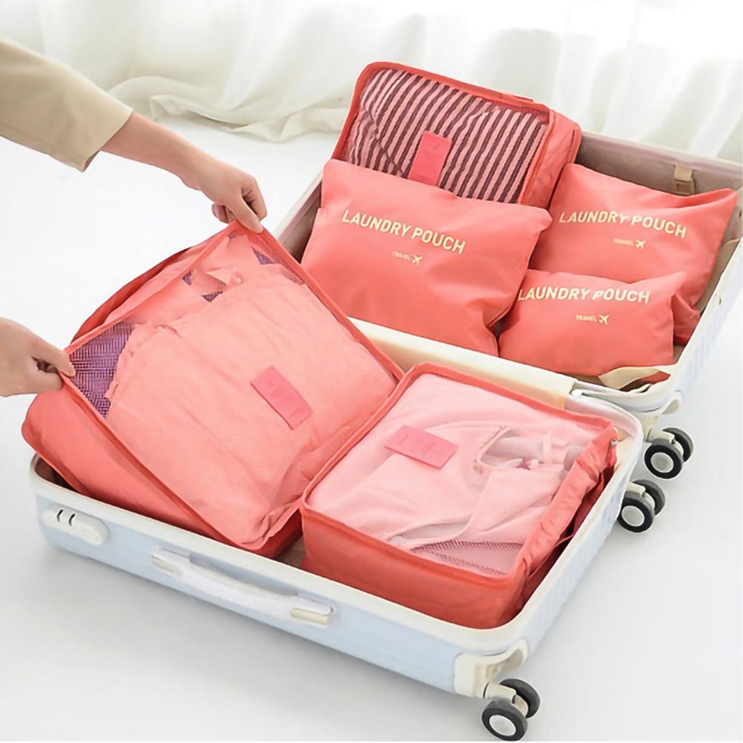 Travel Organizer Set for Suitcase, Bag, Wardrobe - Cosmetic Case 6 pcs