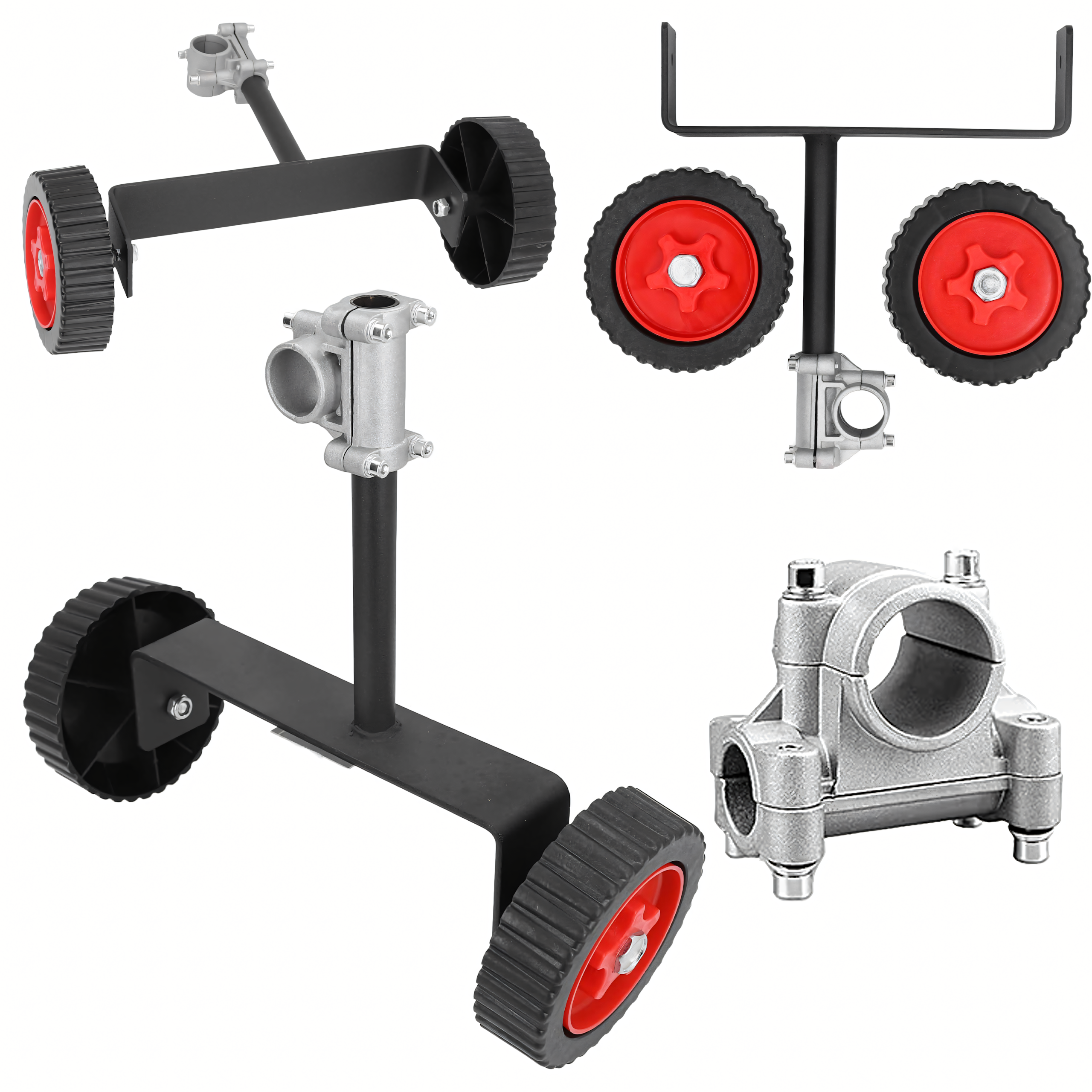 Universal Metal Support Wheels for Lawn Mower and Trimmer 26-28 mm