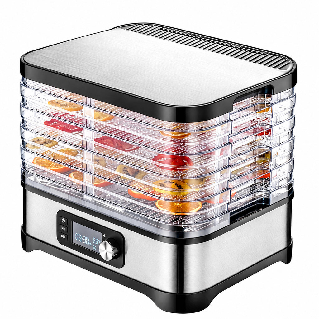 Food Dehydrator for Mushrooms, Vegetables, and Fruits with Timer and 5 Shelves LCD