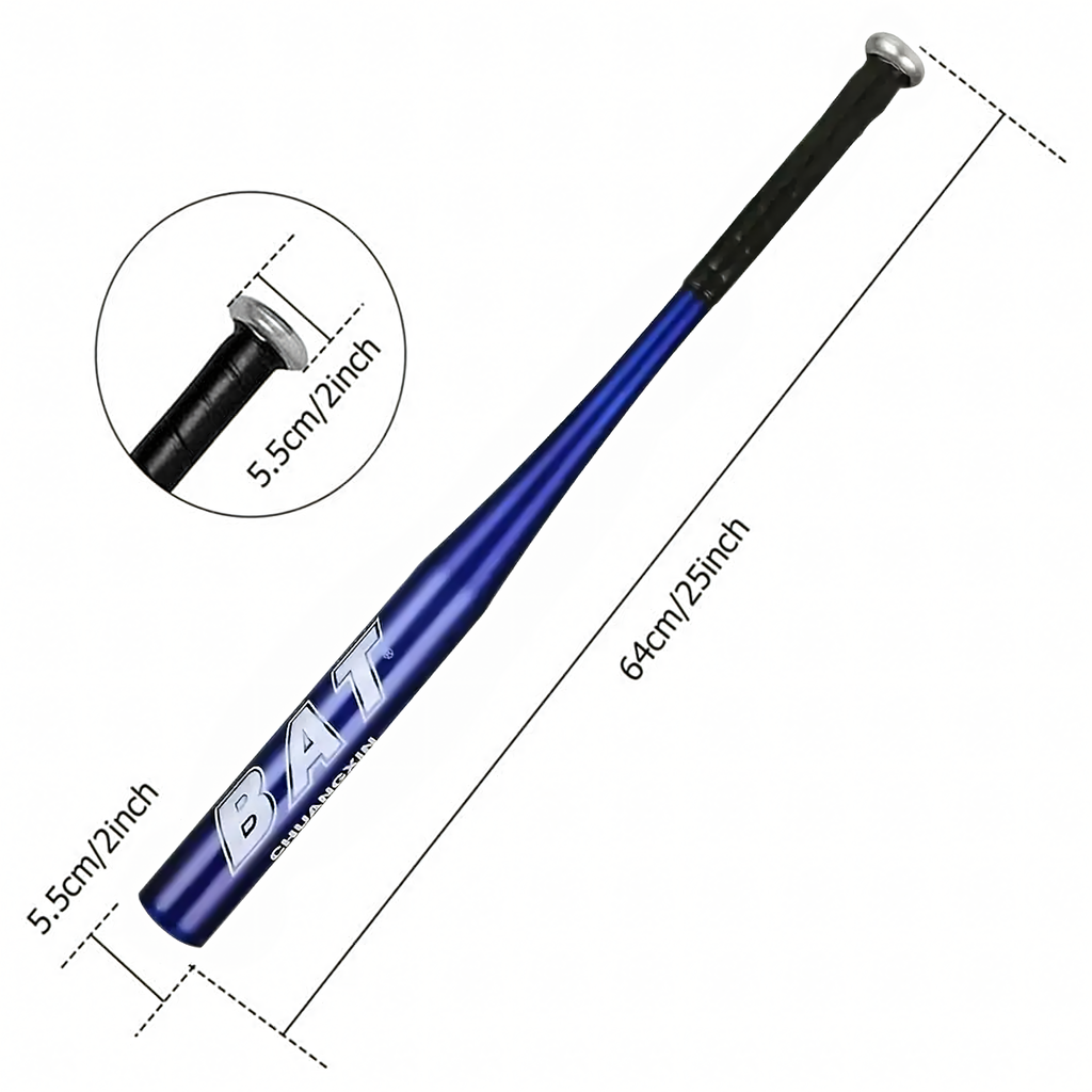 Pesapallikurikas alumiiniumist pesapallikurikas 25" 64cm treening sinine
