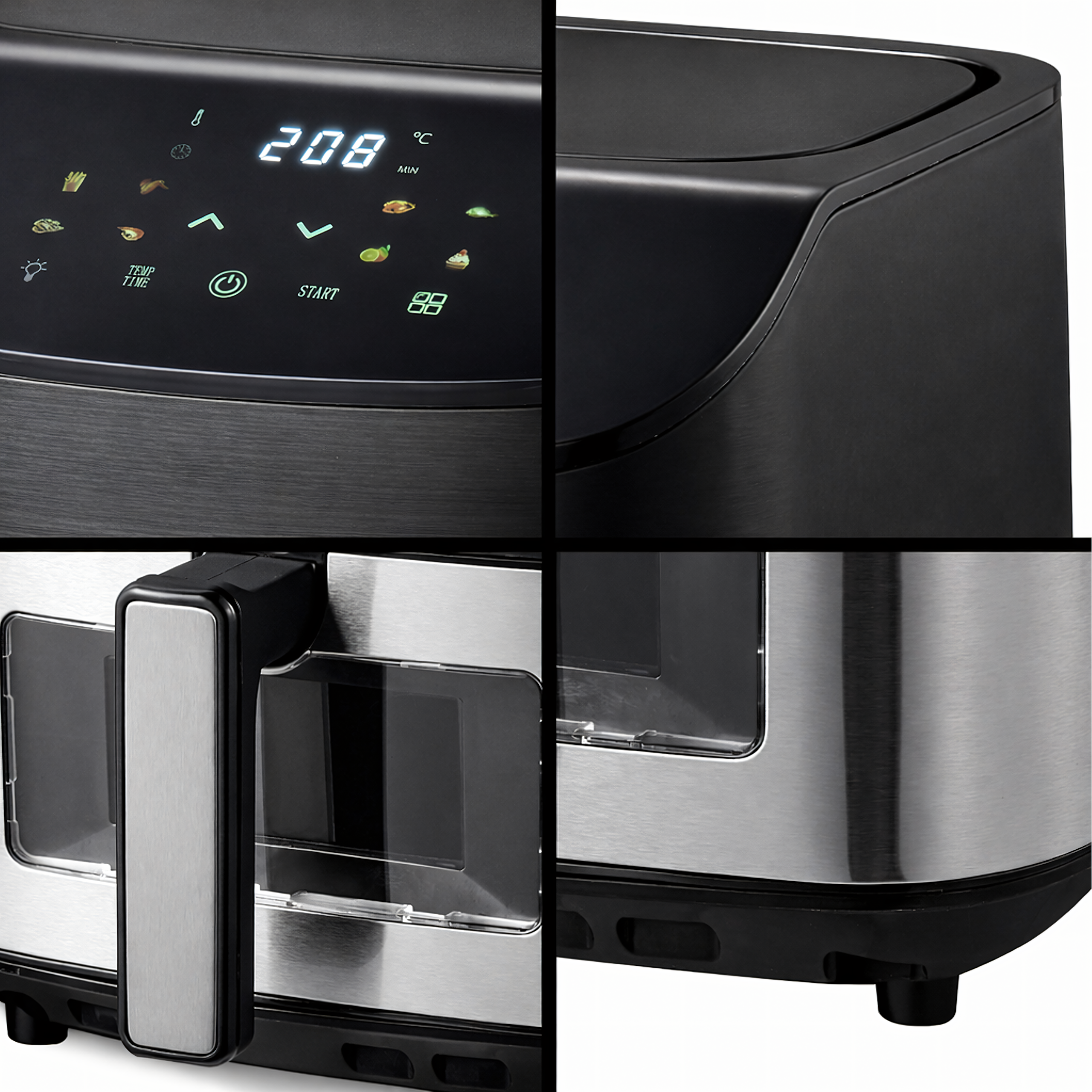 6L Air Fryer 1500W with 8 Cooking Programs