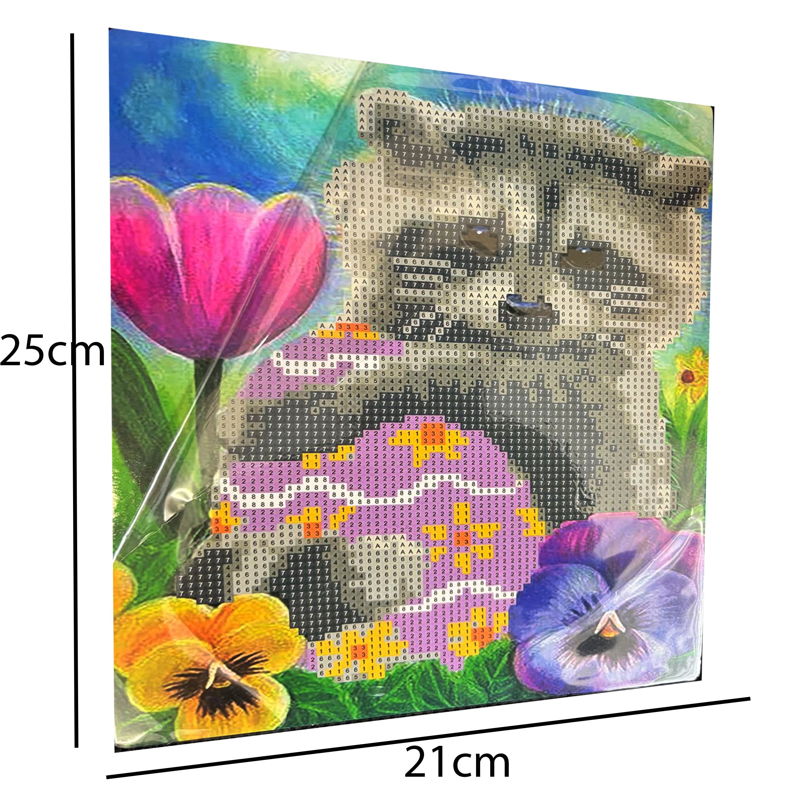 Teemantmaalimise mosaiigikomplekt molbertiga 21x25cm lastele