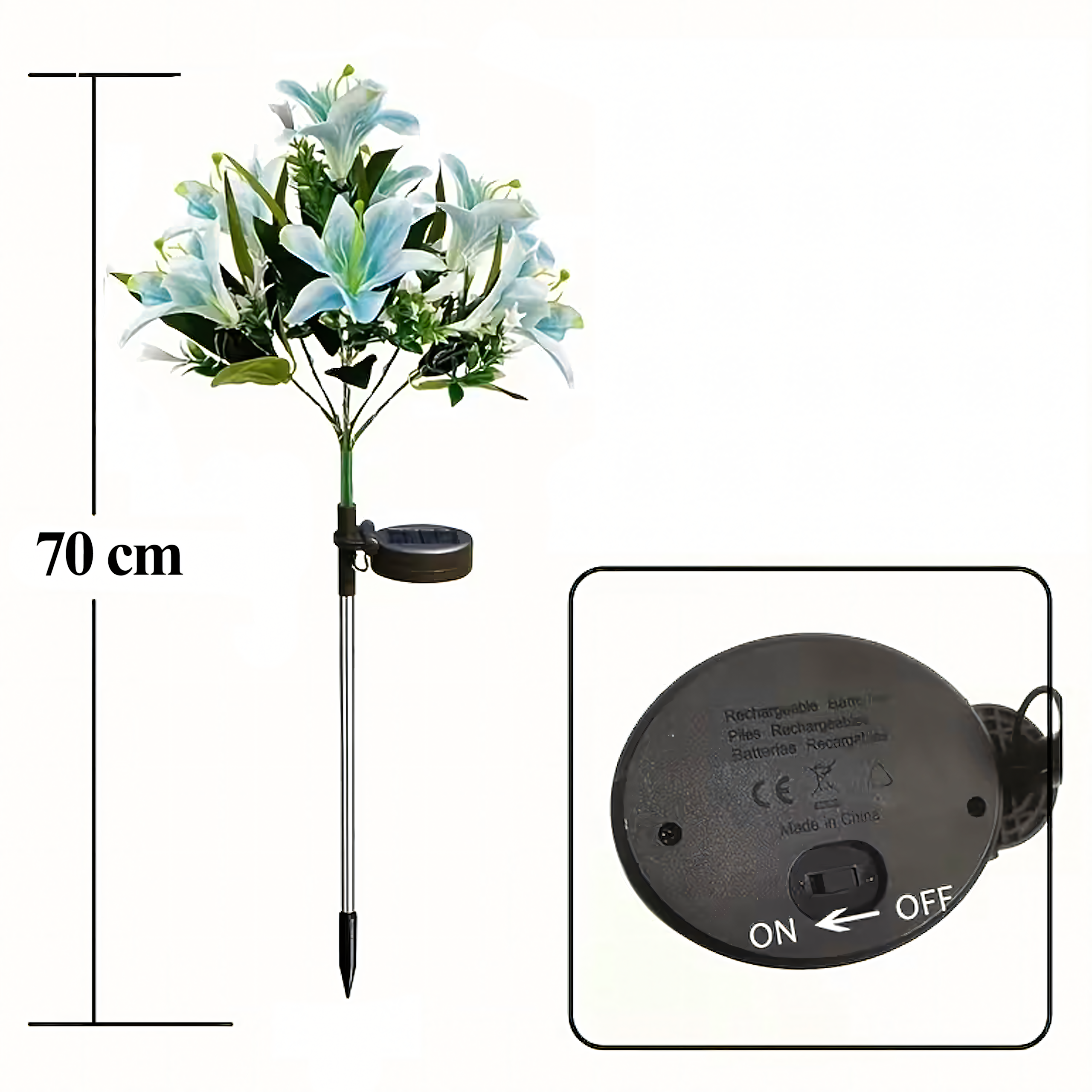 Solar Garden Spike Lamp Lily Flower LED Decoration