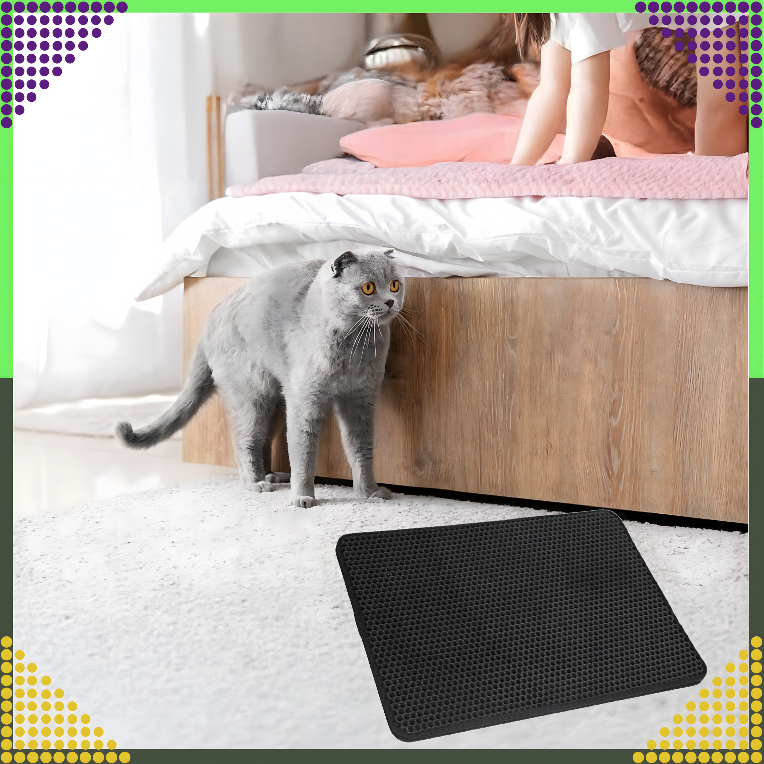 Matt uksematt must kassiliivakasti jaoks XXL liivaga 45x60