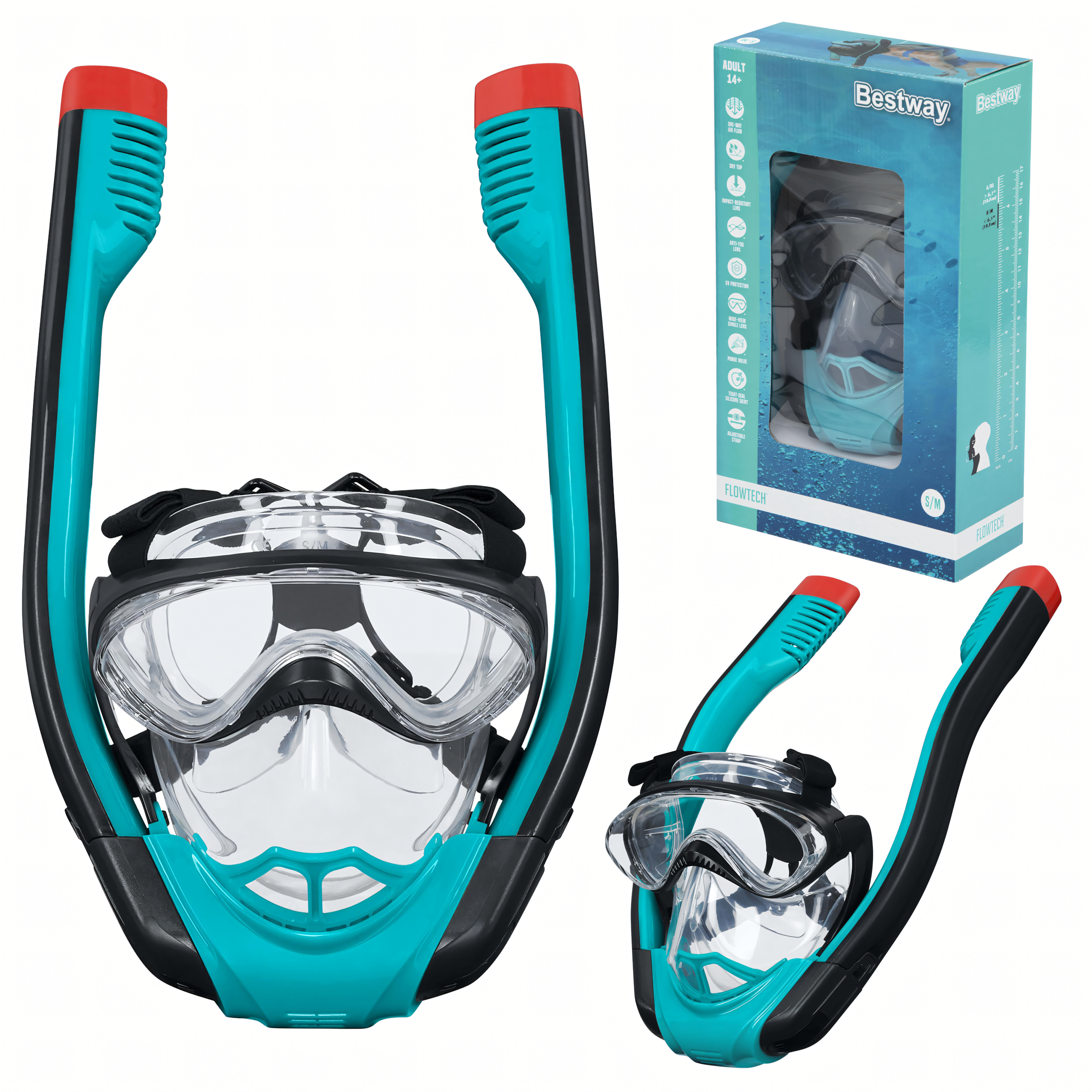 Bestway 24060 sukeldumismask täismask snorkeldamiseks S/M
