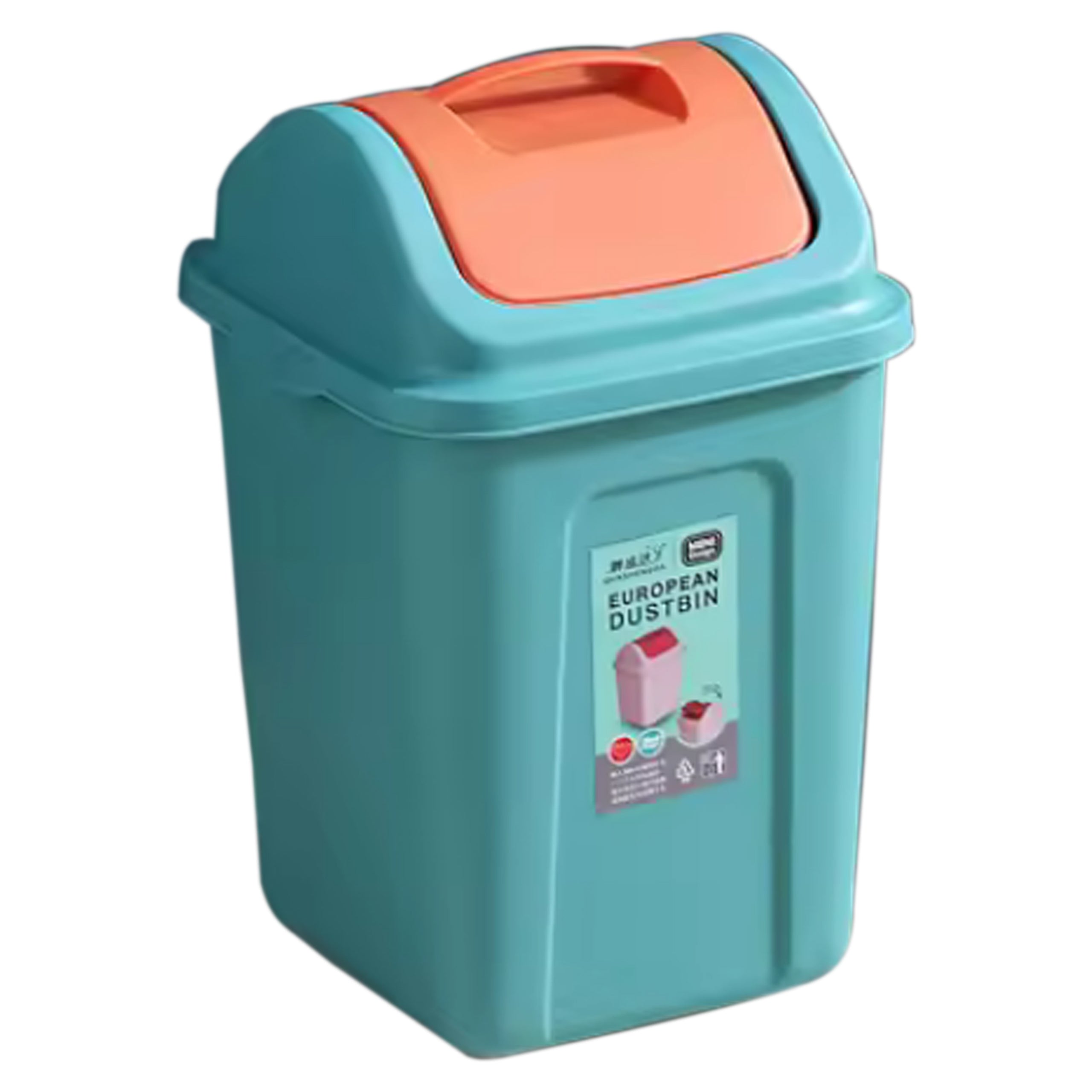 Trash Bin Container for Waste Segregation Plastic Tilt 10 L
