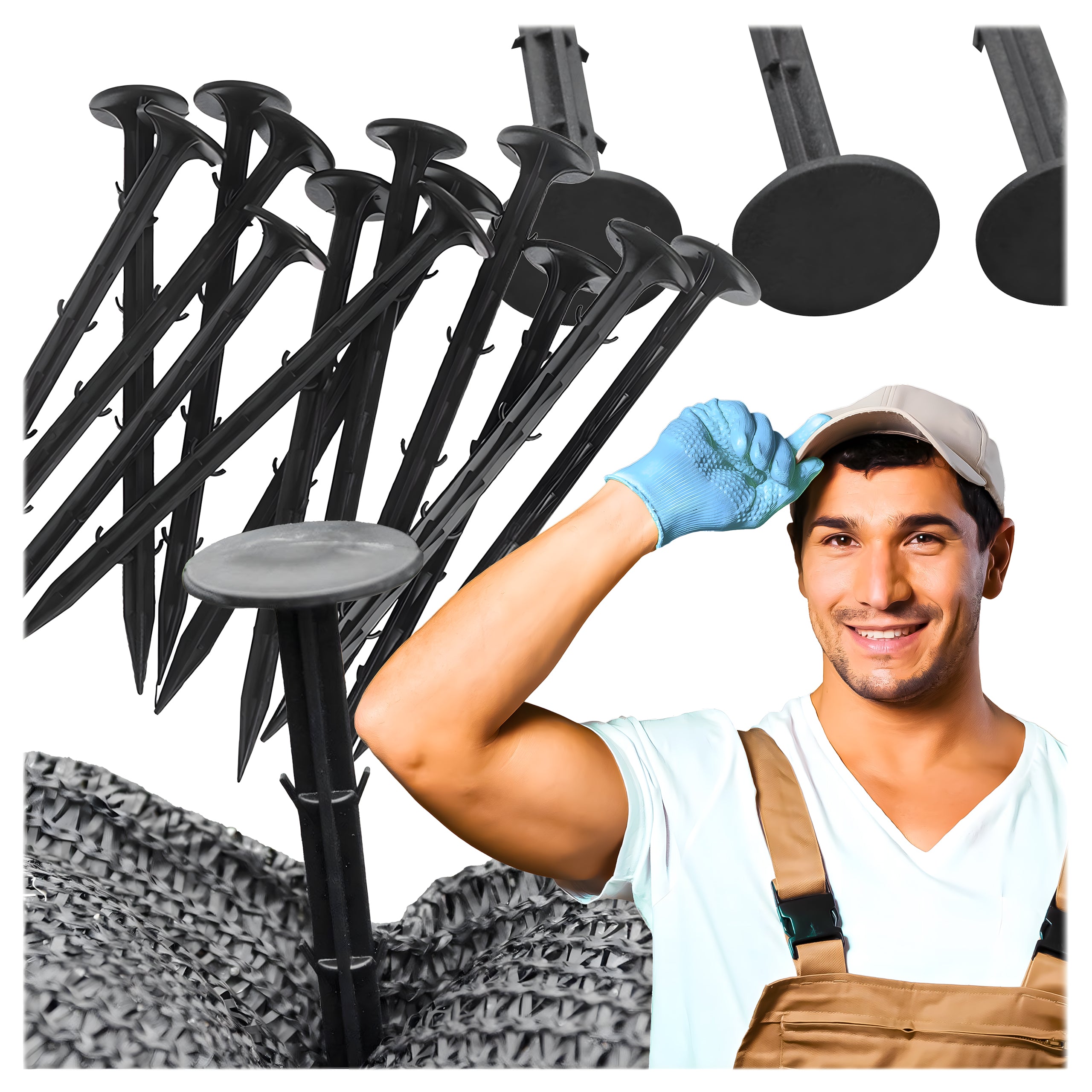 50 tk 15cm ankrupikad agrotekstiili ja agrokanga jaoks