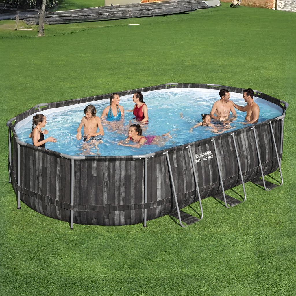 Bestway 5611R Steel Pro ristkülikukujuline aiaraamiga bassein 610x366x122cm