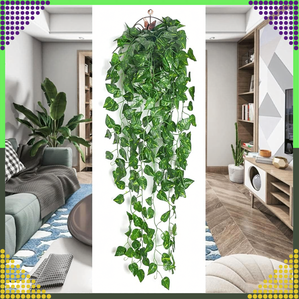 5x Artificial Ivy Wall Hanging Plant Leaves Decoration 11.5m
