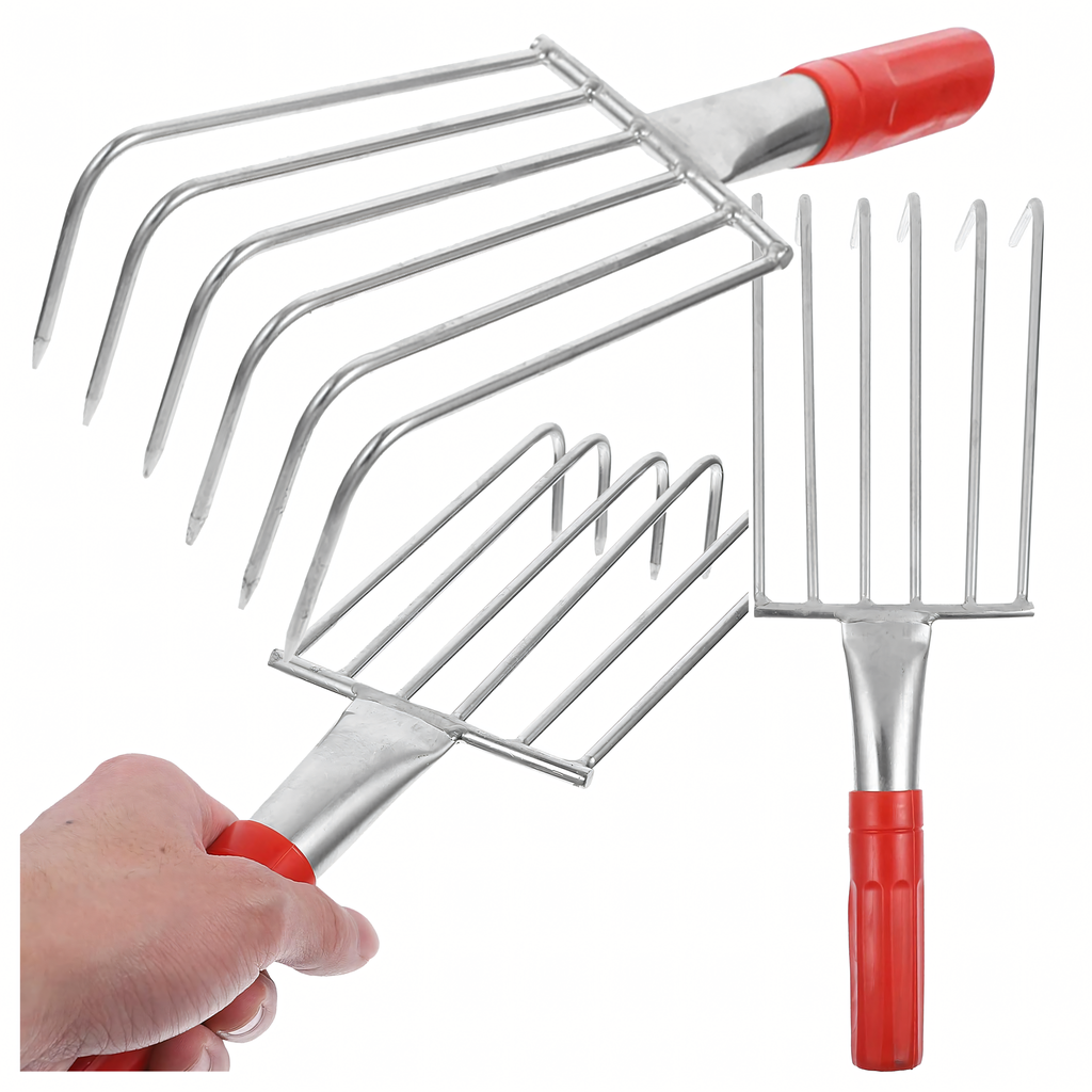 Metal Garden Rake with 6 Tines 32 cm