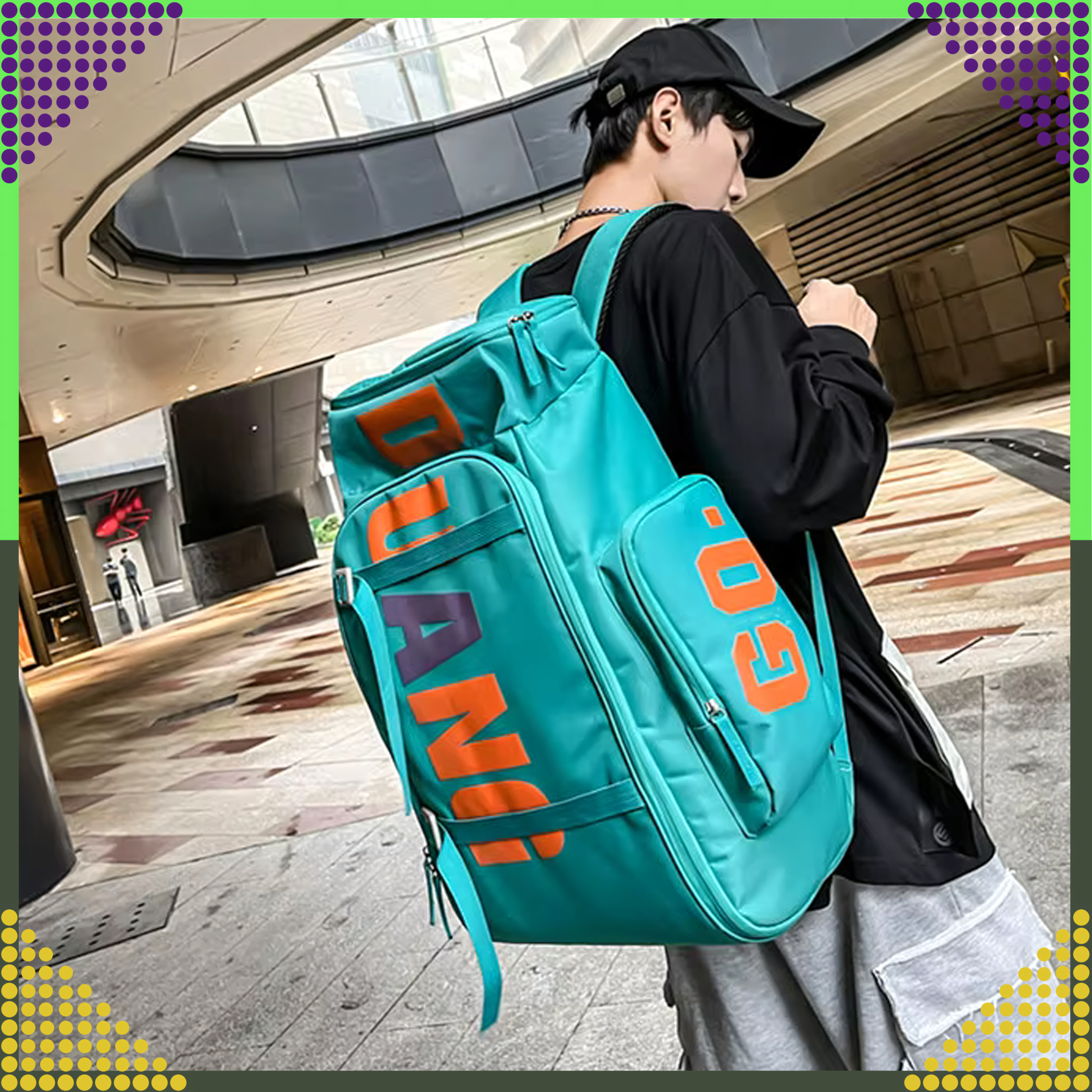 Youth Skate Tourist School Backpack for Skateboard Large Capacity 55 L