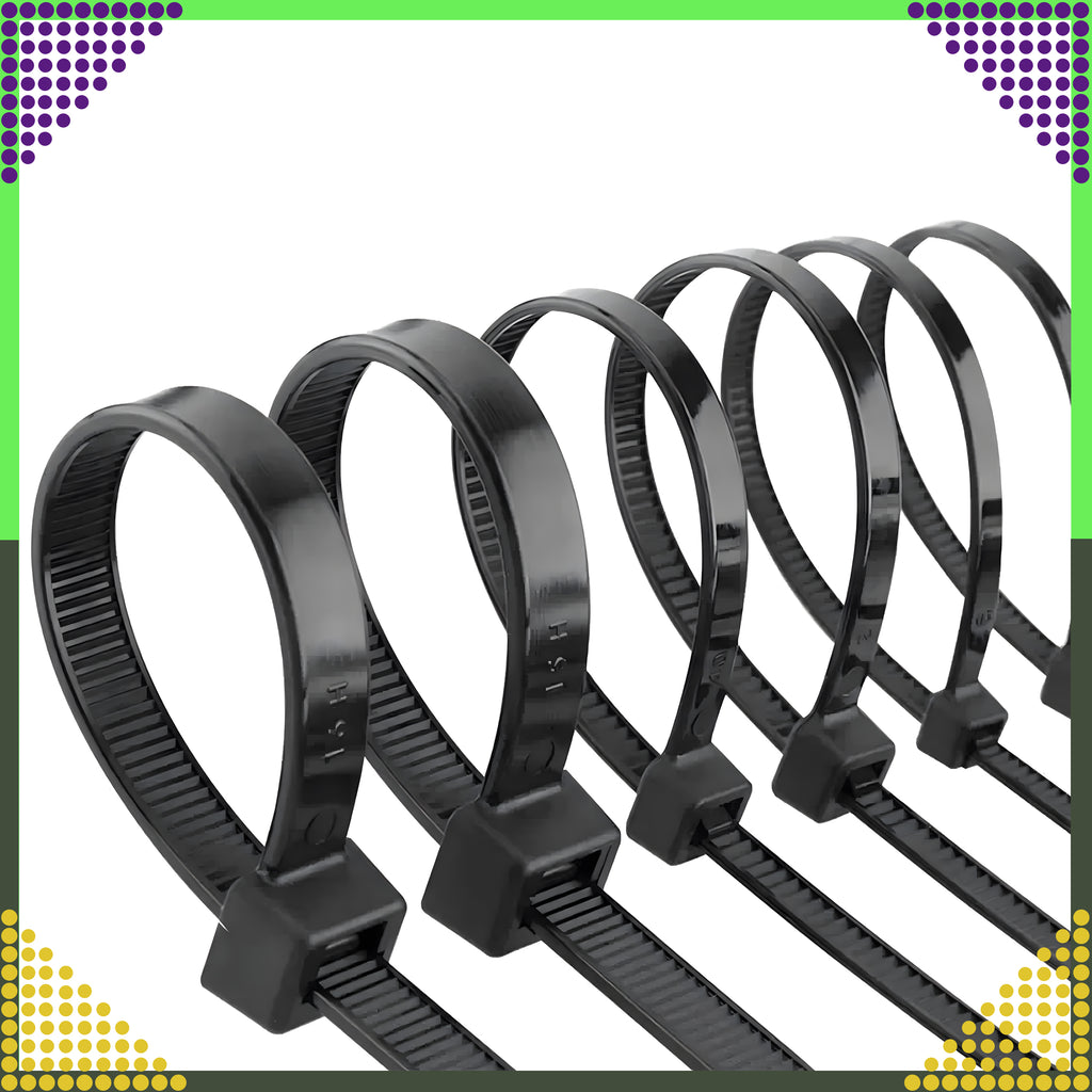 250x tugevad universaalsed Black kaablisidemed 3.6x200mm (F10)