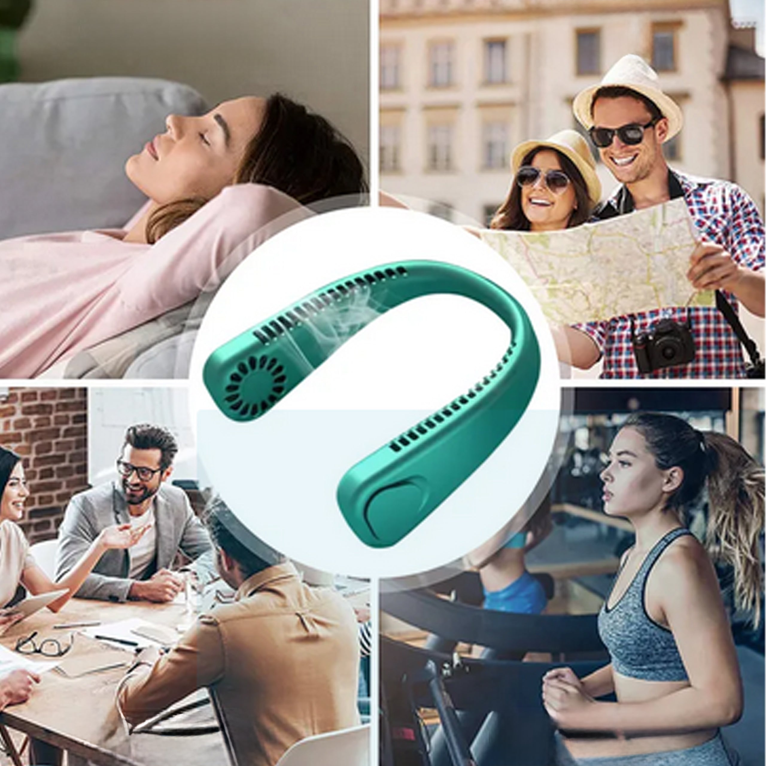 Kaasaskantav õhukonditsioneeri kaelaventilaator Mini ventilaator Jahutusventilaator