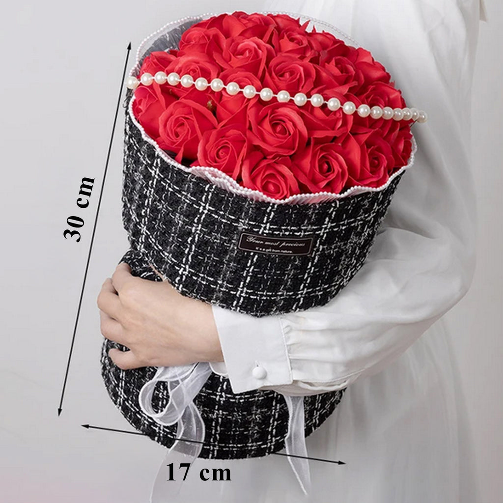 Mydlane Róże Czerwone Led komplekt sõbrapäevaks, naistepäevaks, sünnipäevakingiks