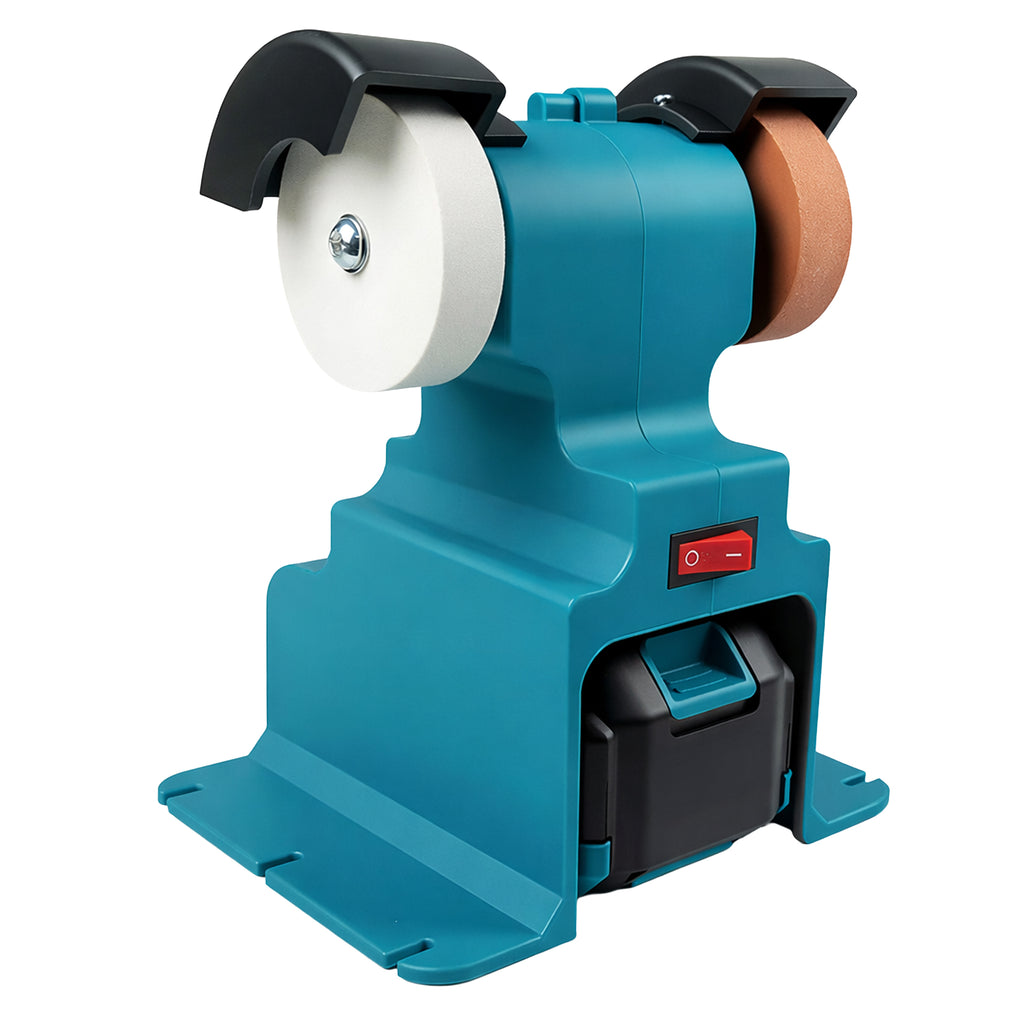 Cordless Double Bench Grinder with 2 Stones and 2 Batteries 2x