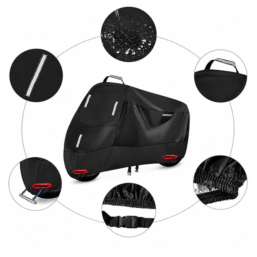Universal Waterproof XXXL Scooter and Motorcycle Cover 265x105x125 cm