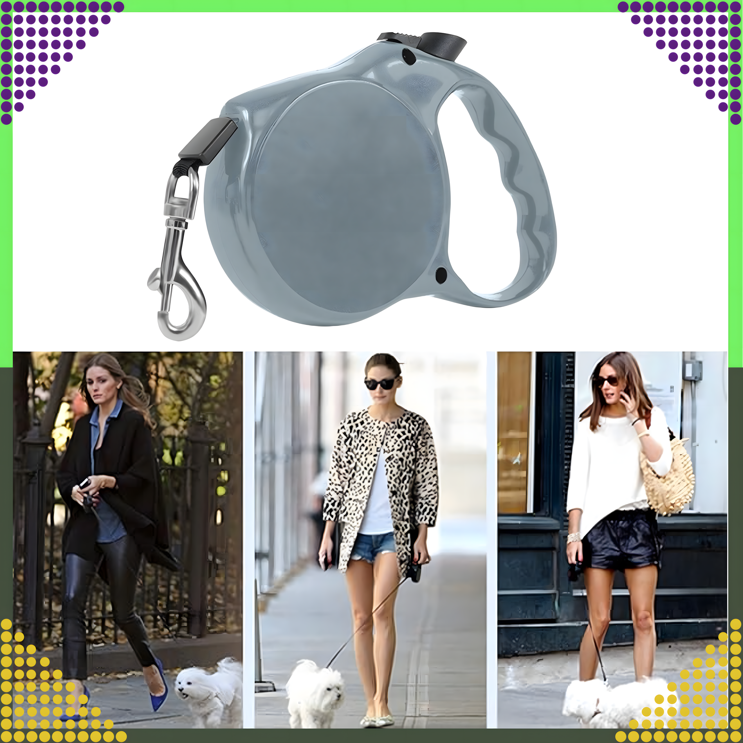 Tugev kerge rihmateip, automaatselt lukustuv, koerale ja kassile, pikkus 5m, tagasikeritav