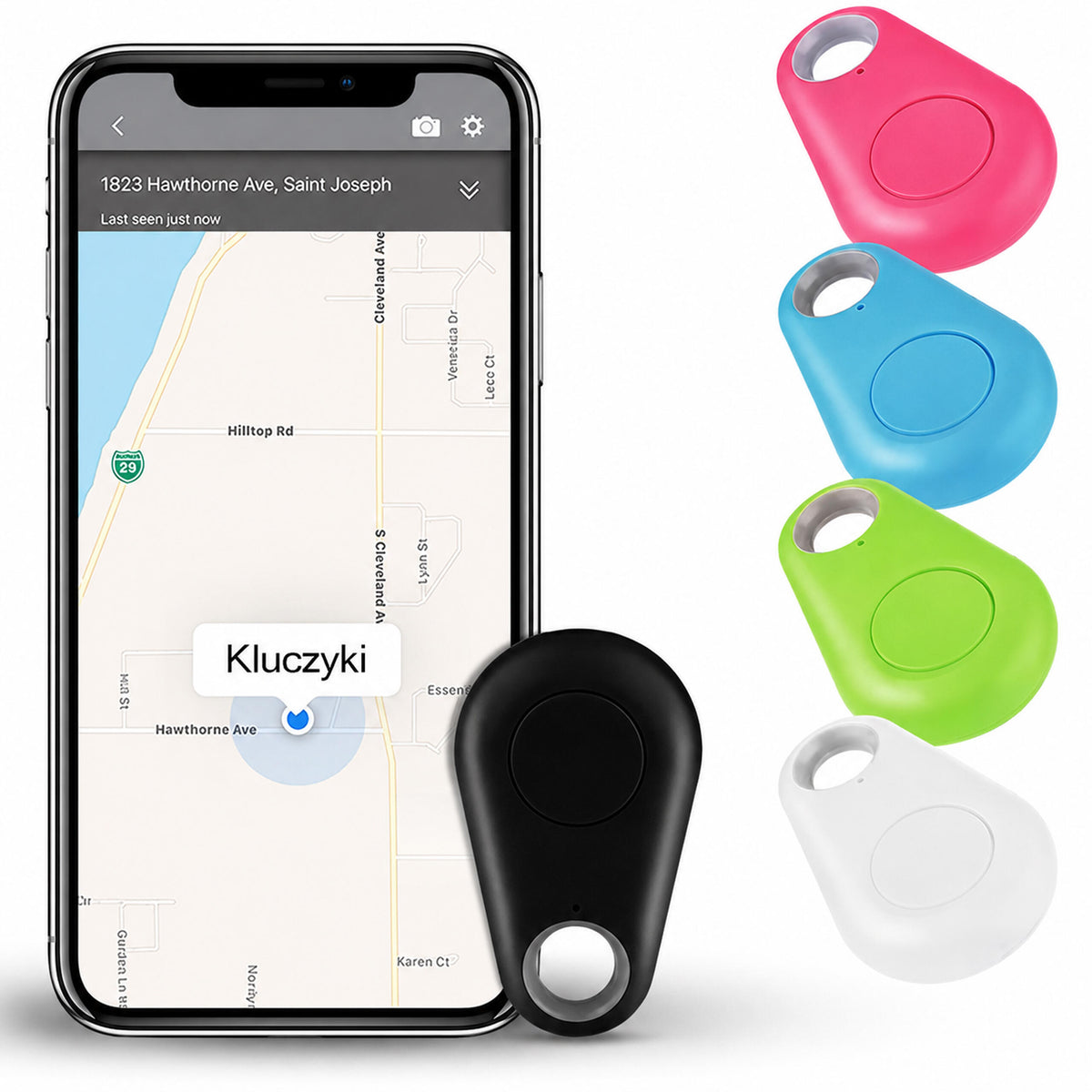 Bluetooth GPS-võtmeleidjate komplekt, 5 tk RC-K-2550