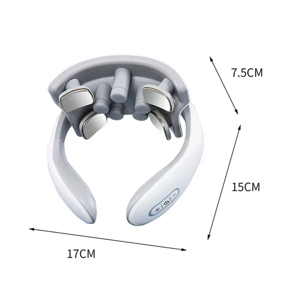Wireless Pulsating Neck and Back Massager with Heating and EMS