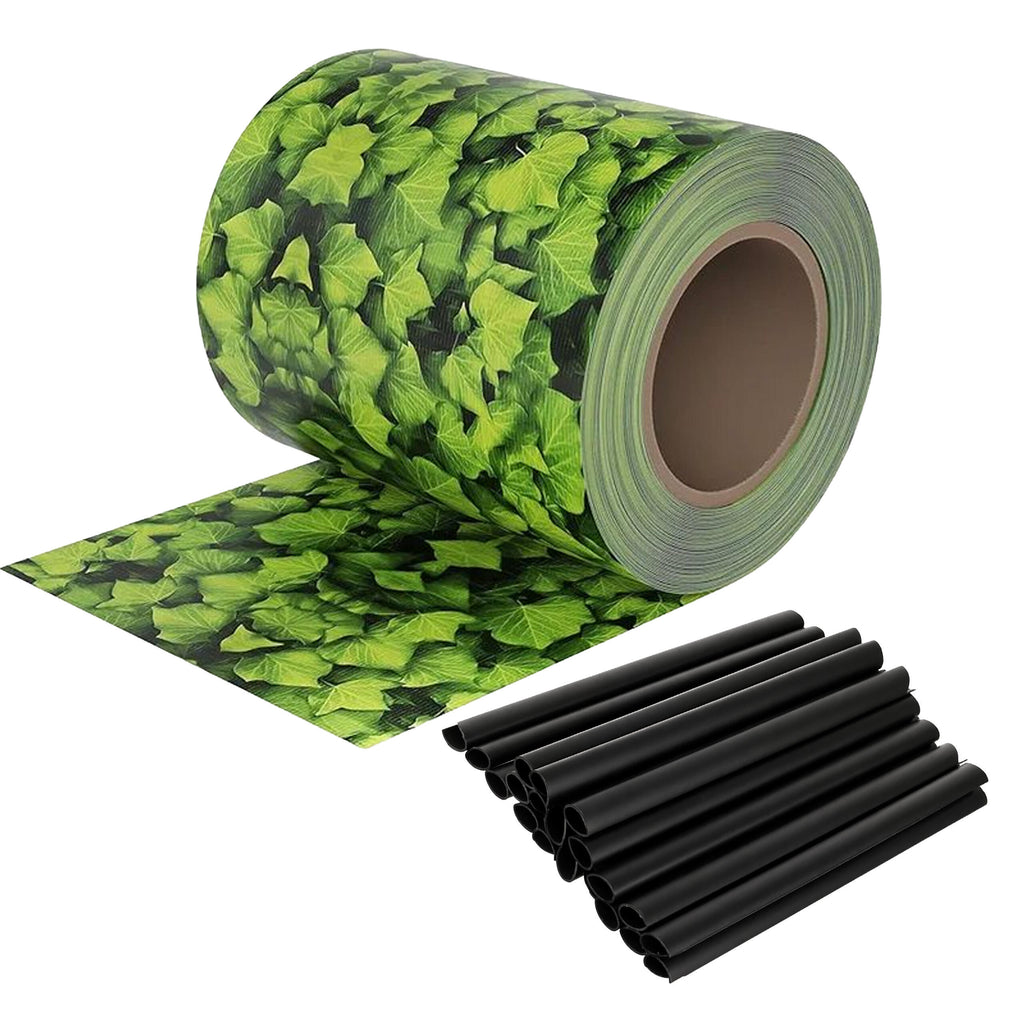 Garden Fence Tape 19cm x 35m UV Resistant Leaf Pattern 336 pcs