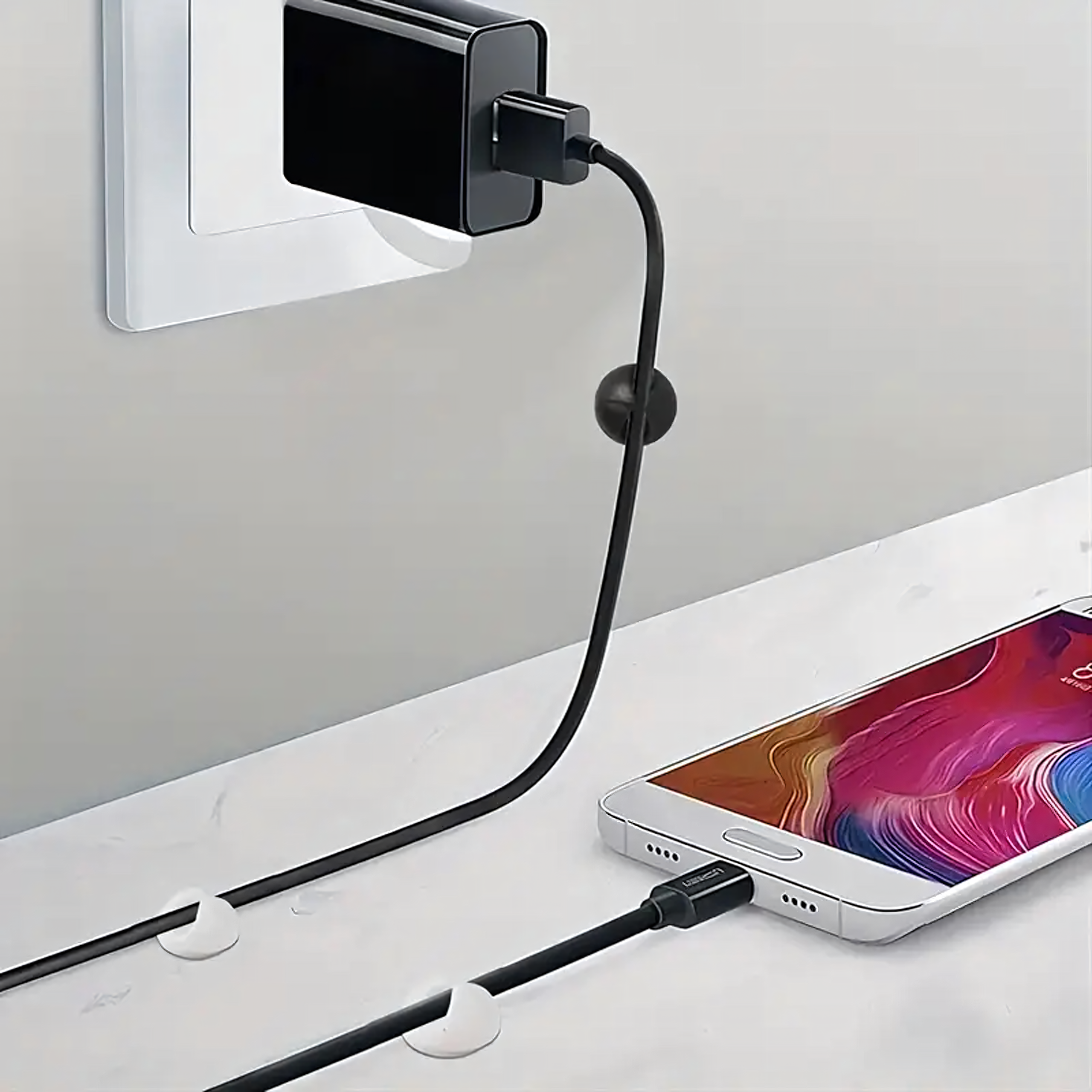 10 x hoidja korraldaja klamber kaabli juhtme riputi kaunistused tugev valge