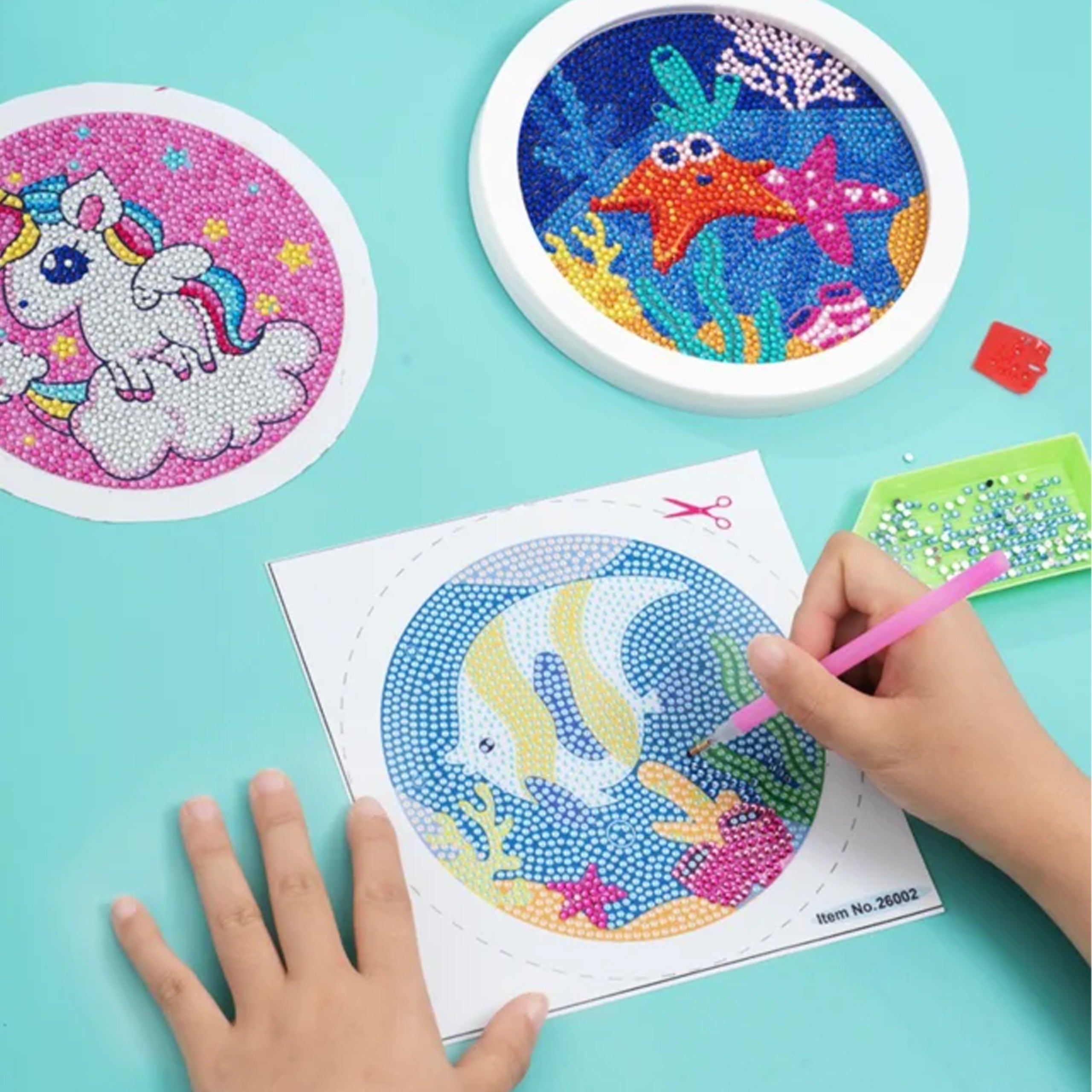 Teemanttikand 20x20 Teemantmaal Mosaiik Teemantpilt raamiga