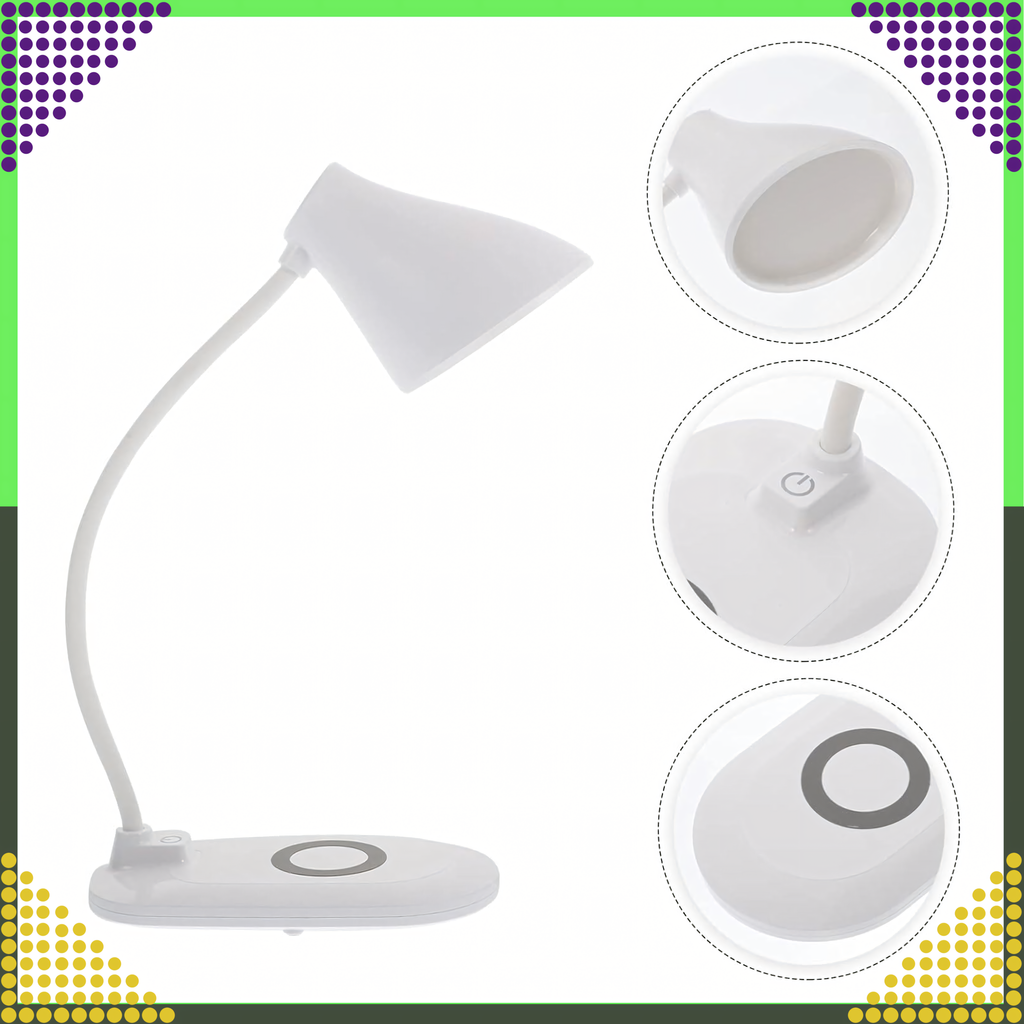 LED laualamp QI induktiivlaadija ja USB-ga