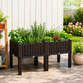 Modular Raised Garden Planter for Flowers and Vegetables 80x40x38cm Brown