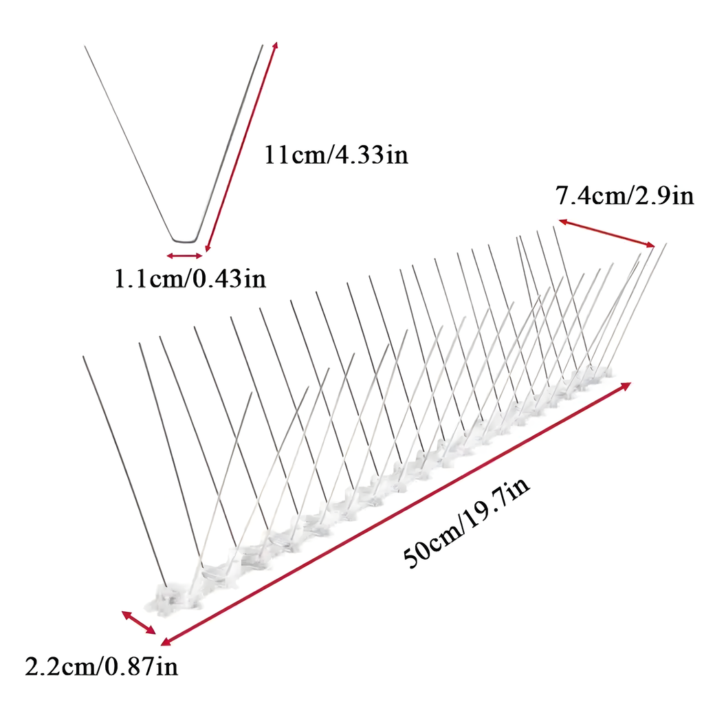 20 x metallist terasest ogad lindudele tuvidele varblastele aknalaua servale 50 cm