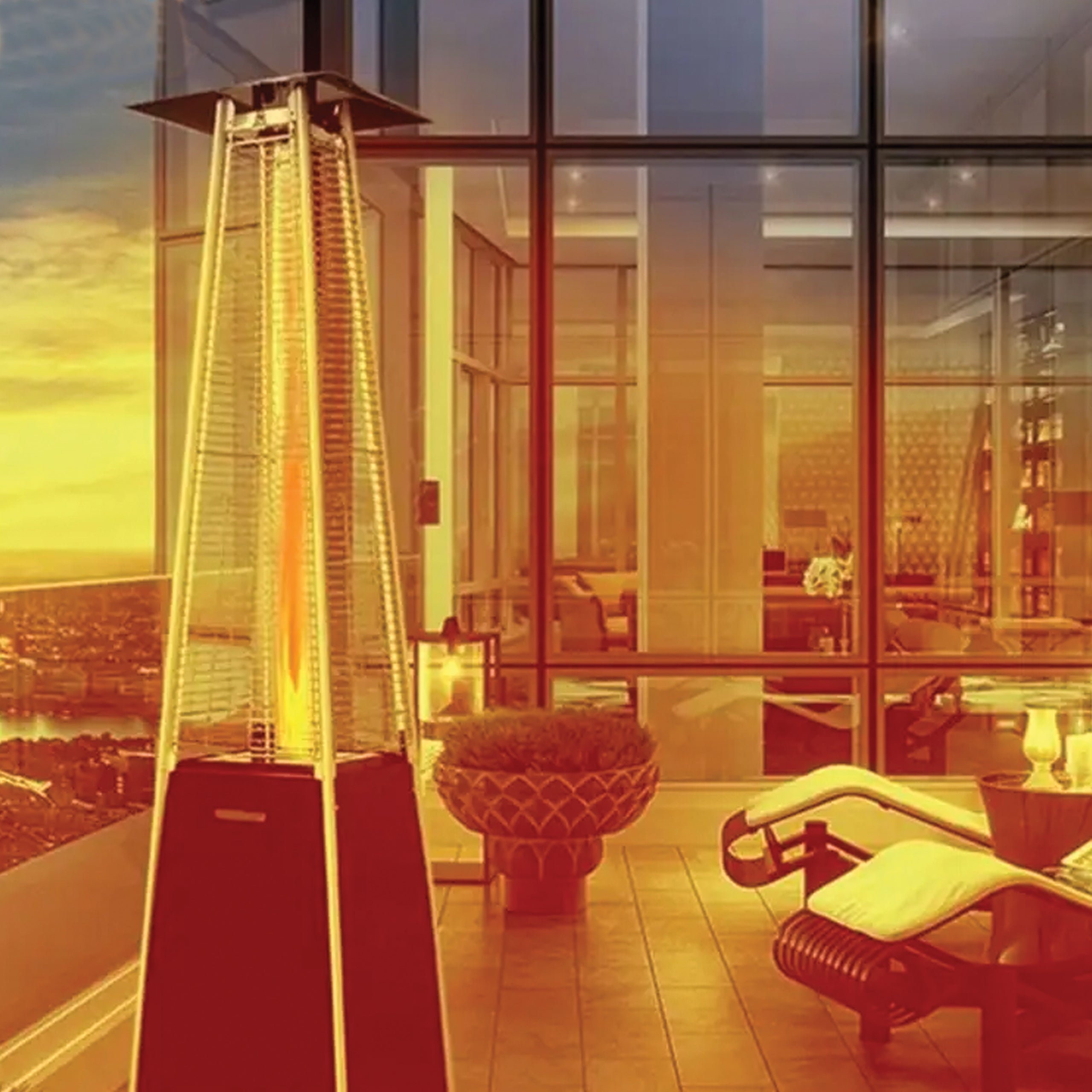 Gaasikütte vihmavarju tüüpi kiirgur 13 kW 227cm komplekt kattega