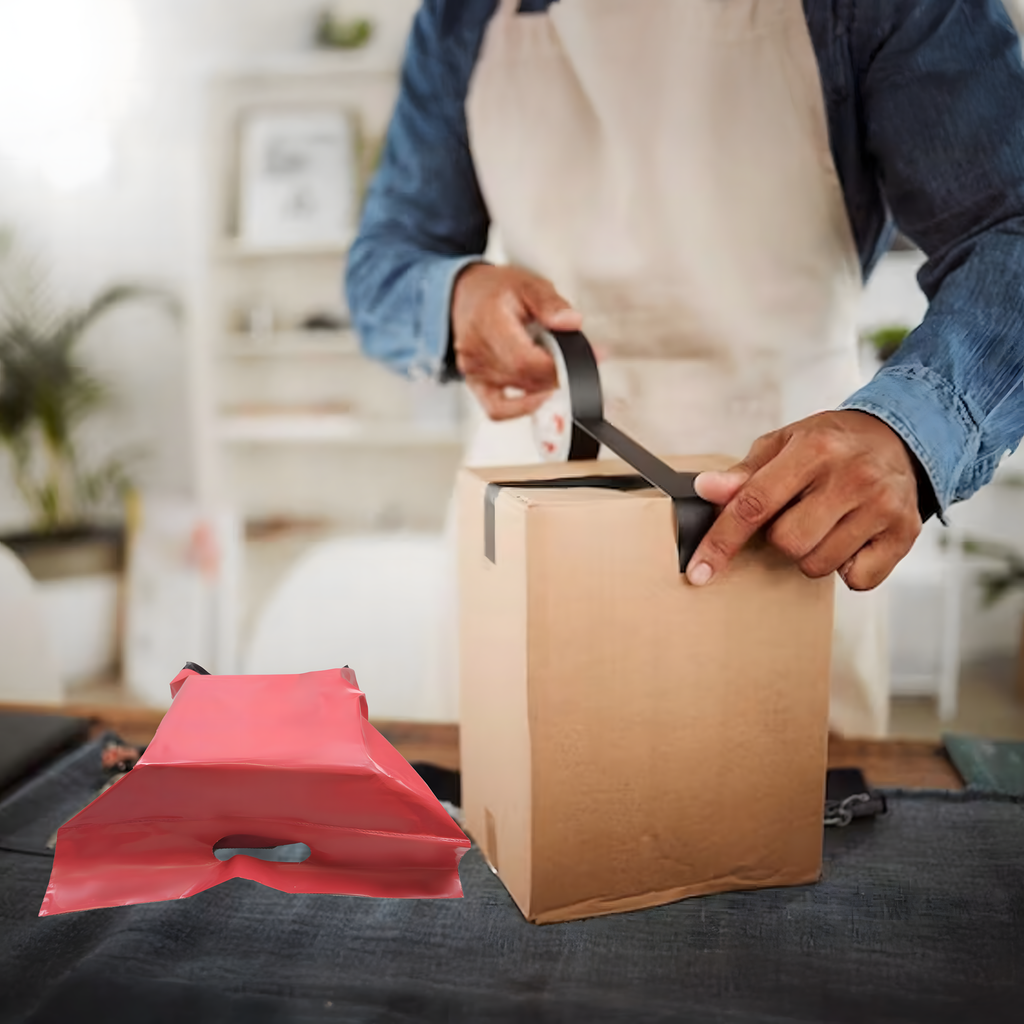 PUNASED KÄEPIDEMEGA KULLERPAKID 310x420+70 50 tk AITÄH