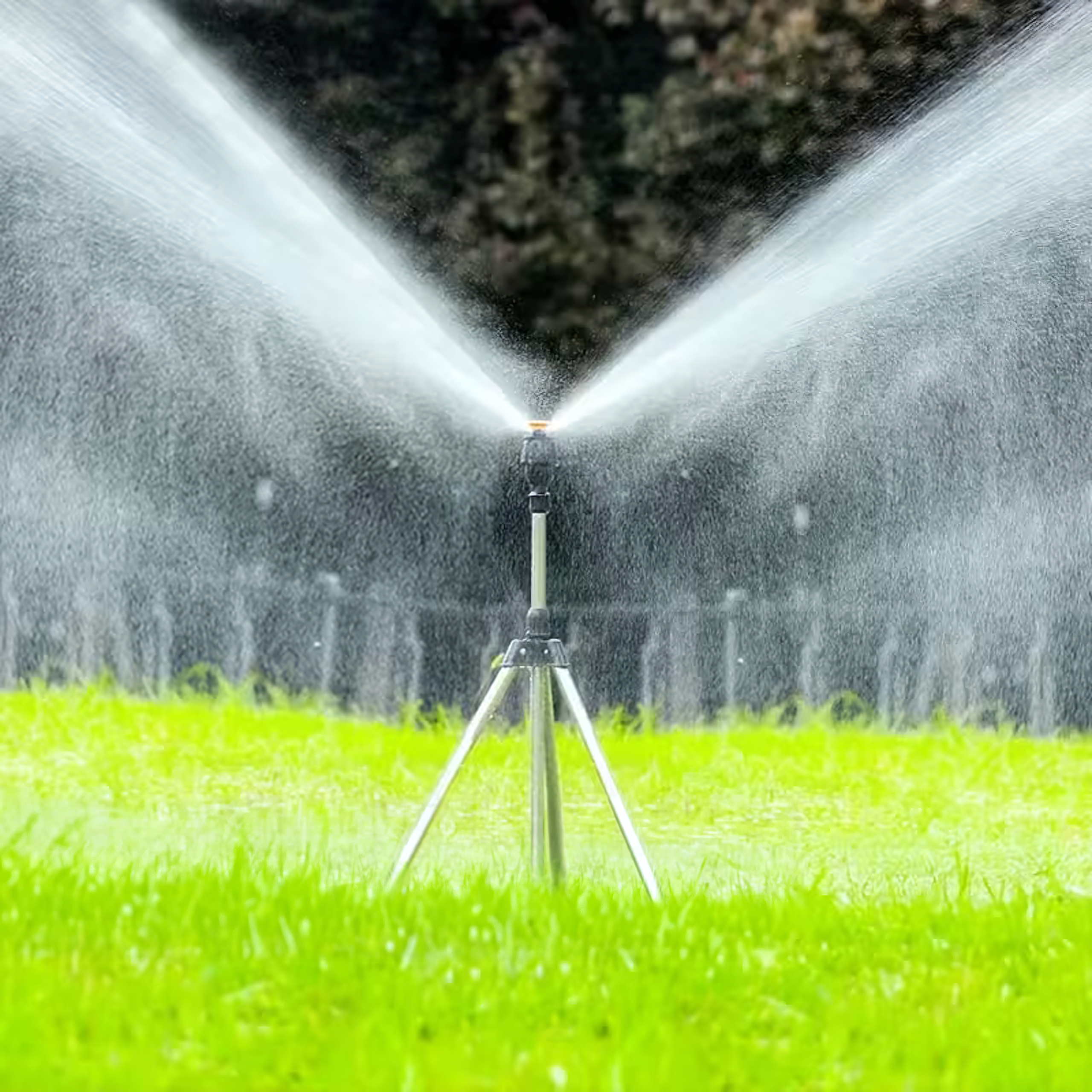 Pöörlev sprinkler reguleeritaval statiivil aia kastmiseks 24m düüsiga