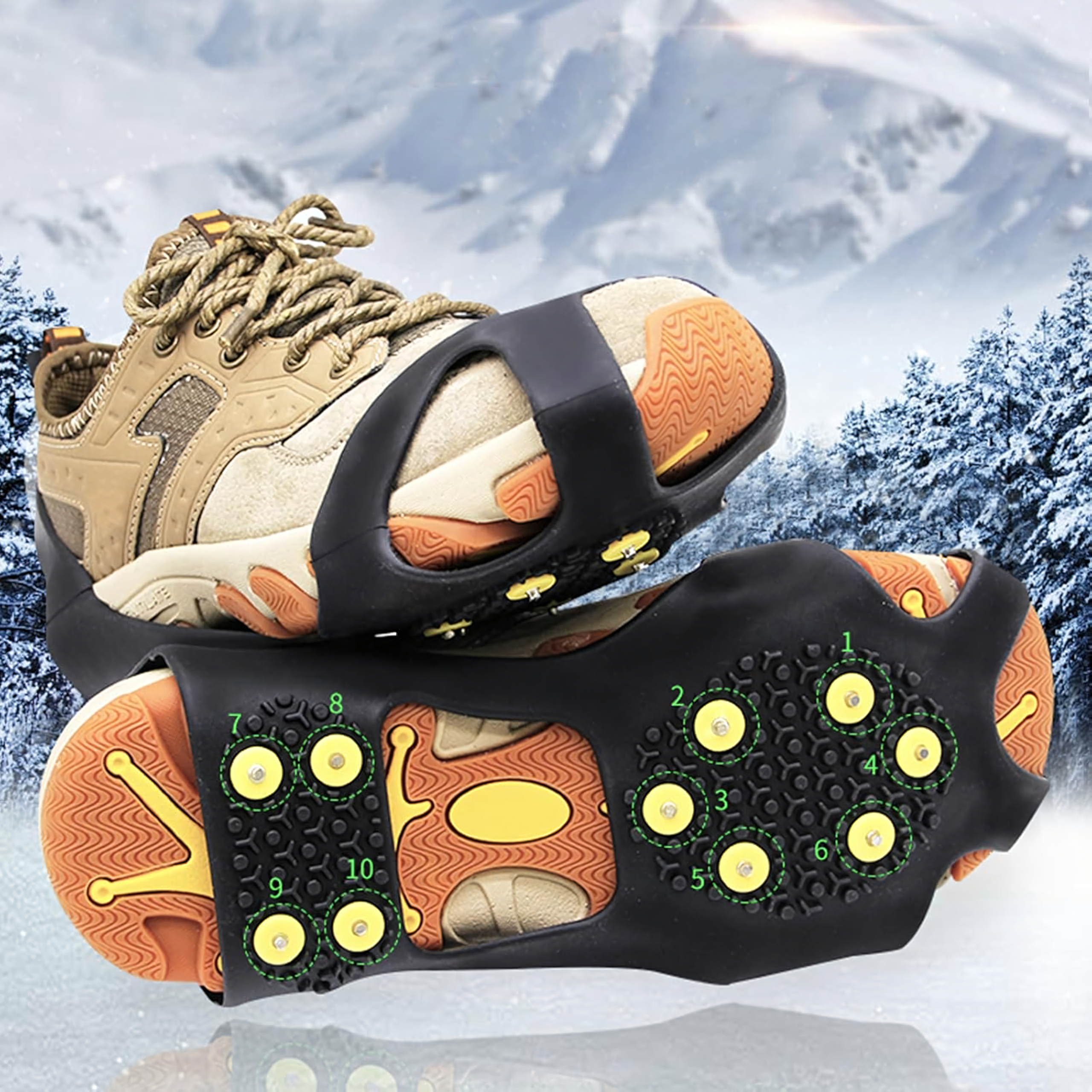 Jalatsite naelikud Naelikud Libisemisvastased kummist katted Talveks suurustele 42-48