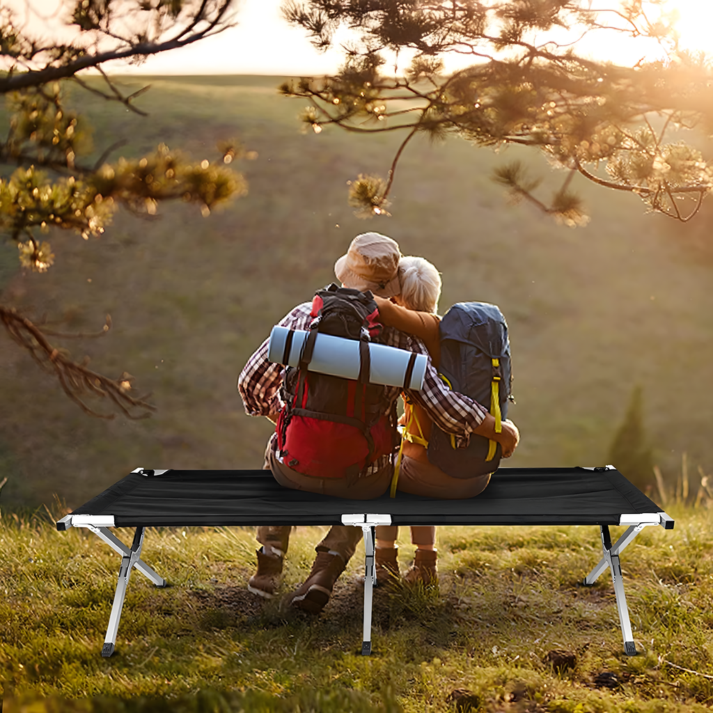 4 x XXL Large Premium Folding Camping Bed with Carry Cover