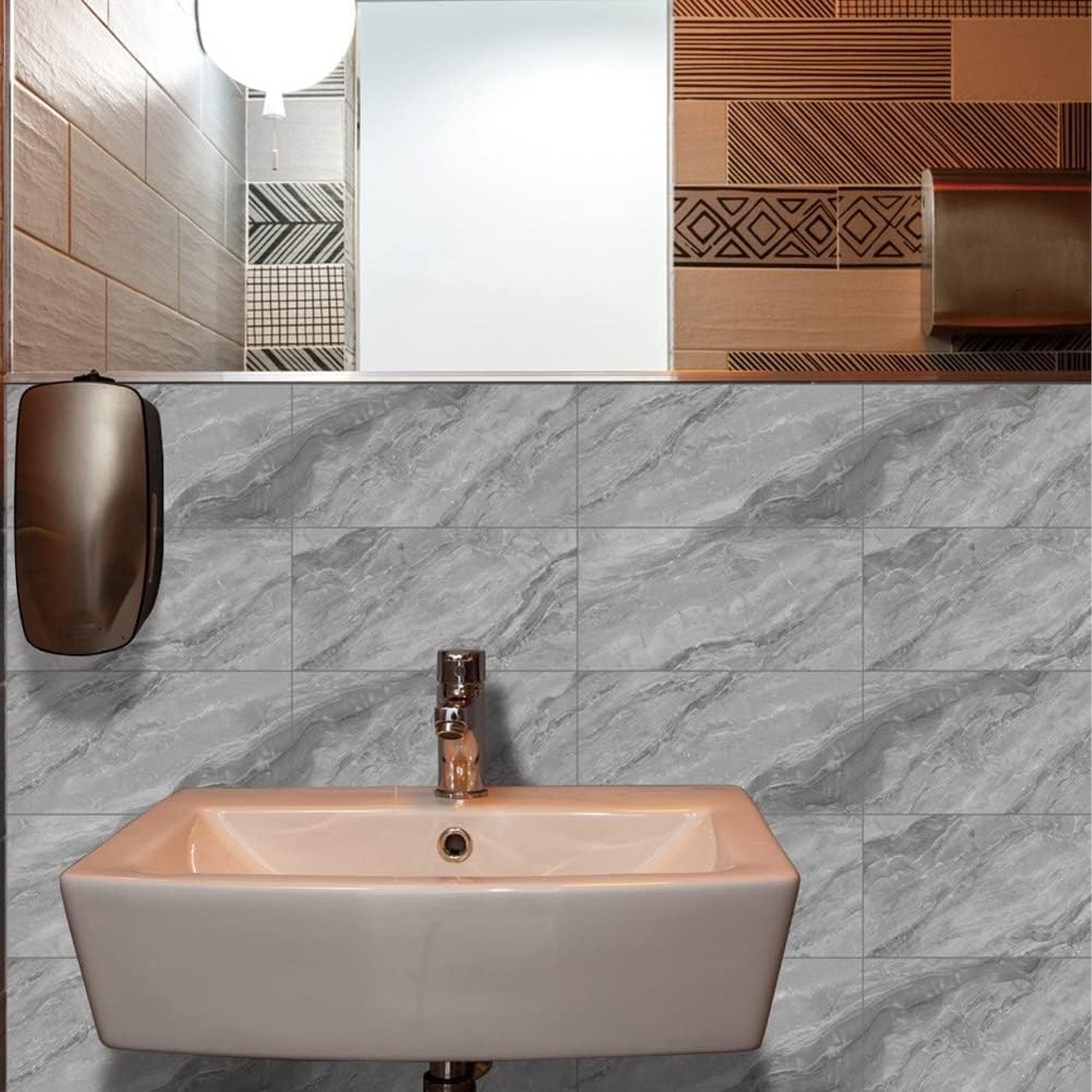 Self-Adhesive Wall Panels Marble Tiles 30x15cm 16 pcs