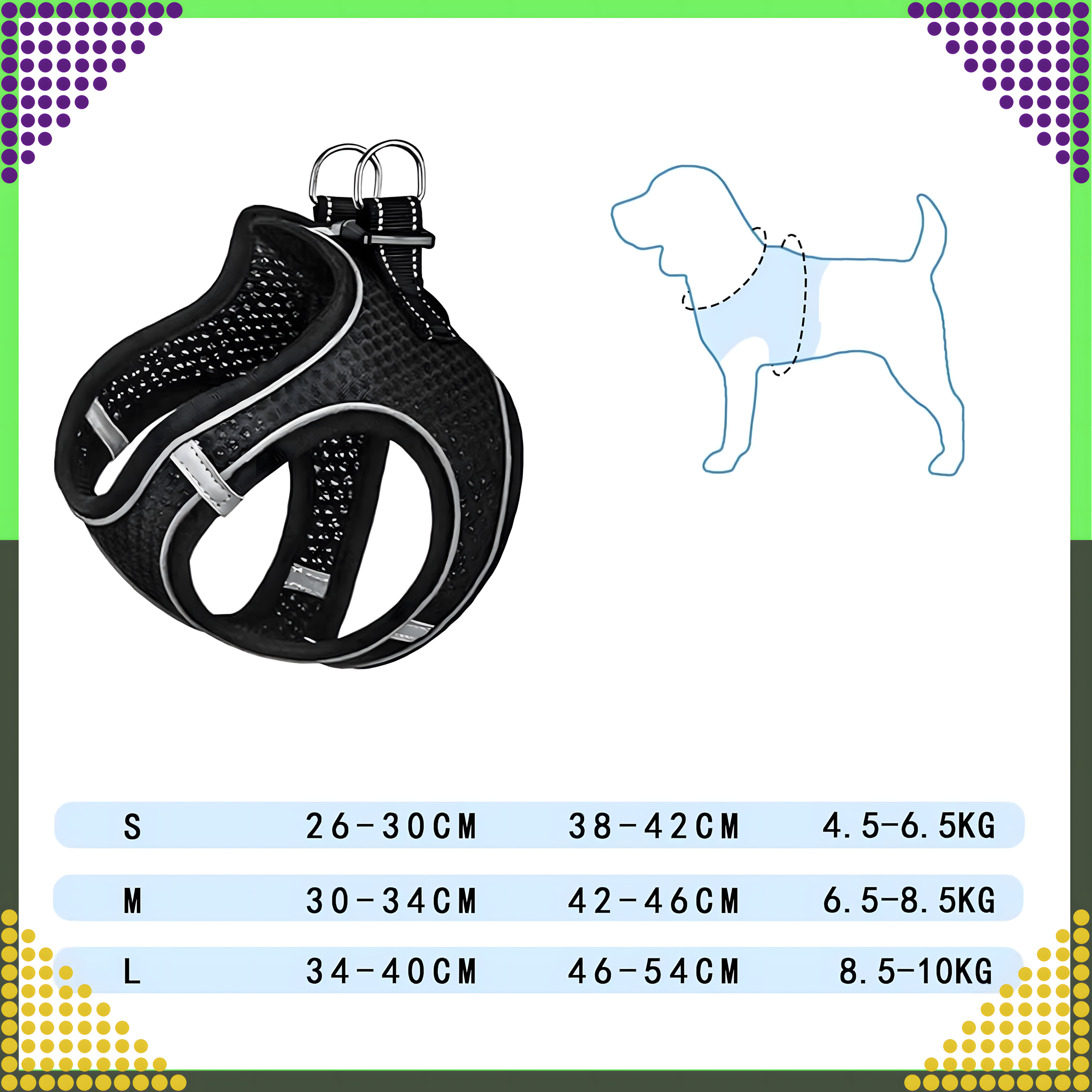Tugevad, survevabad traksid, jalutusrihm väikestele koertele ja kassidele, vastupidav, suurus M