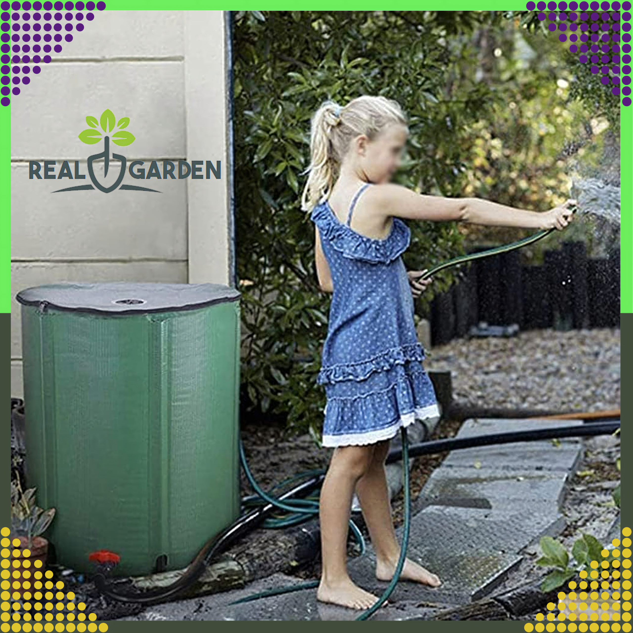 Foldable 100L Rainwater Barrel with Tap