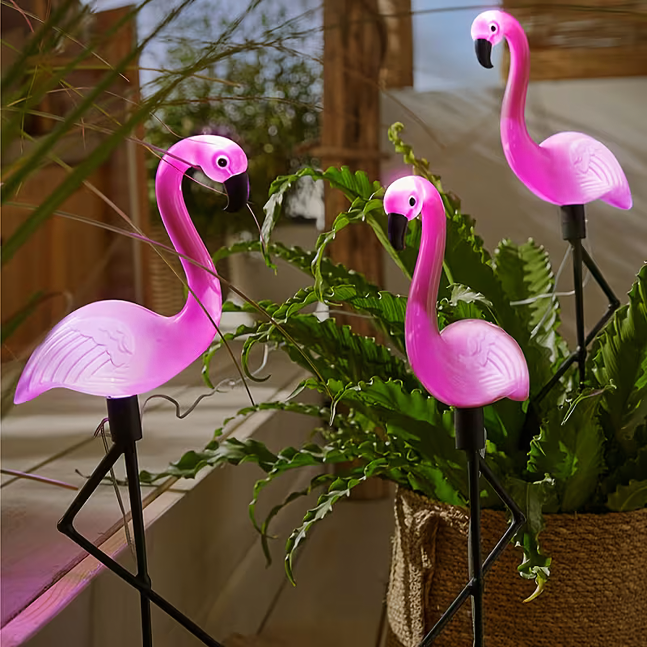 Decorative Solar Garden Lamp Flamingo LED Decoration 53 cm